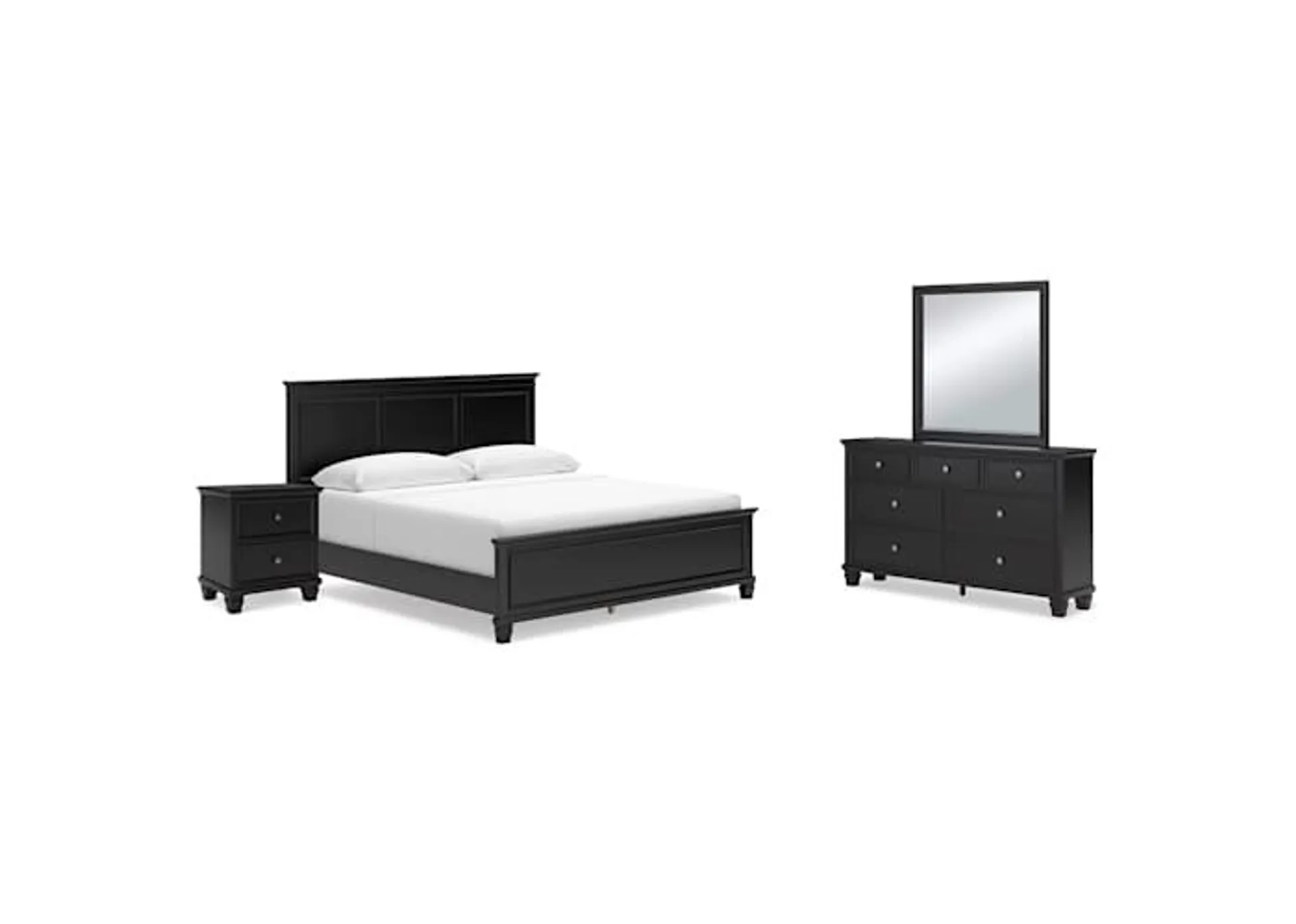 Lanolee 6 Piece Panel Bedroom - Black