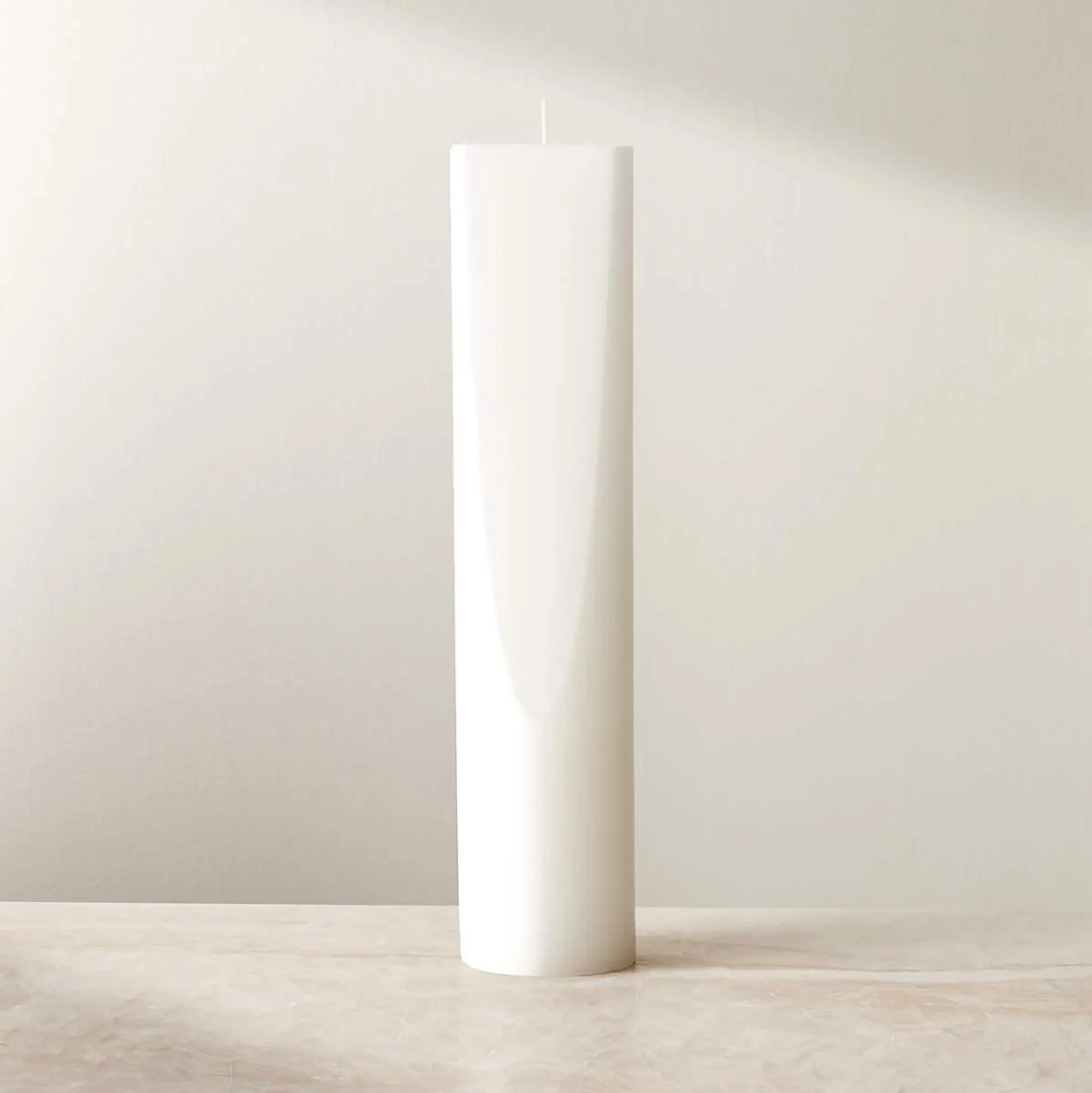 Benson Warm White Pillar Candle 12"