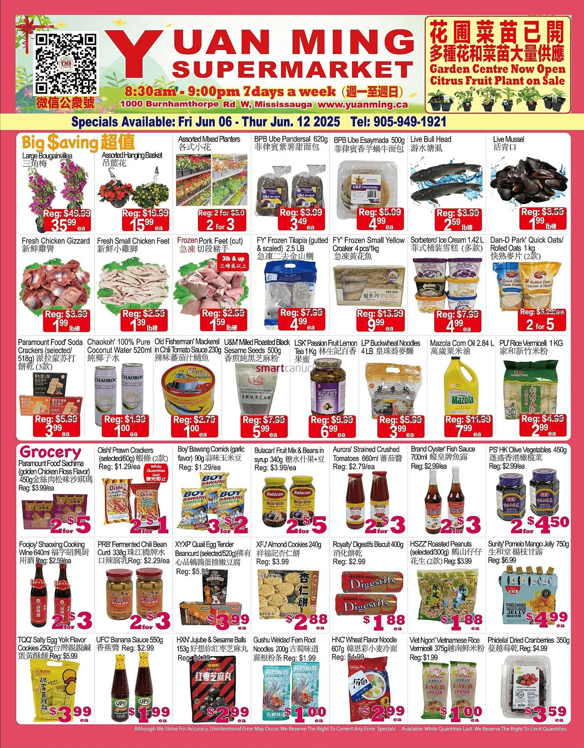 Yuan Ming Supermarket flyer from June 6 to June 12 2025 - flyer page 1