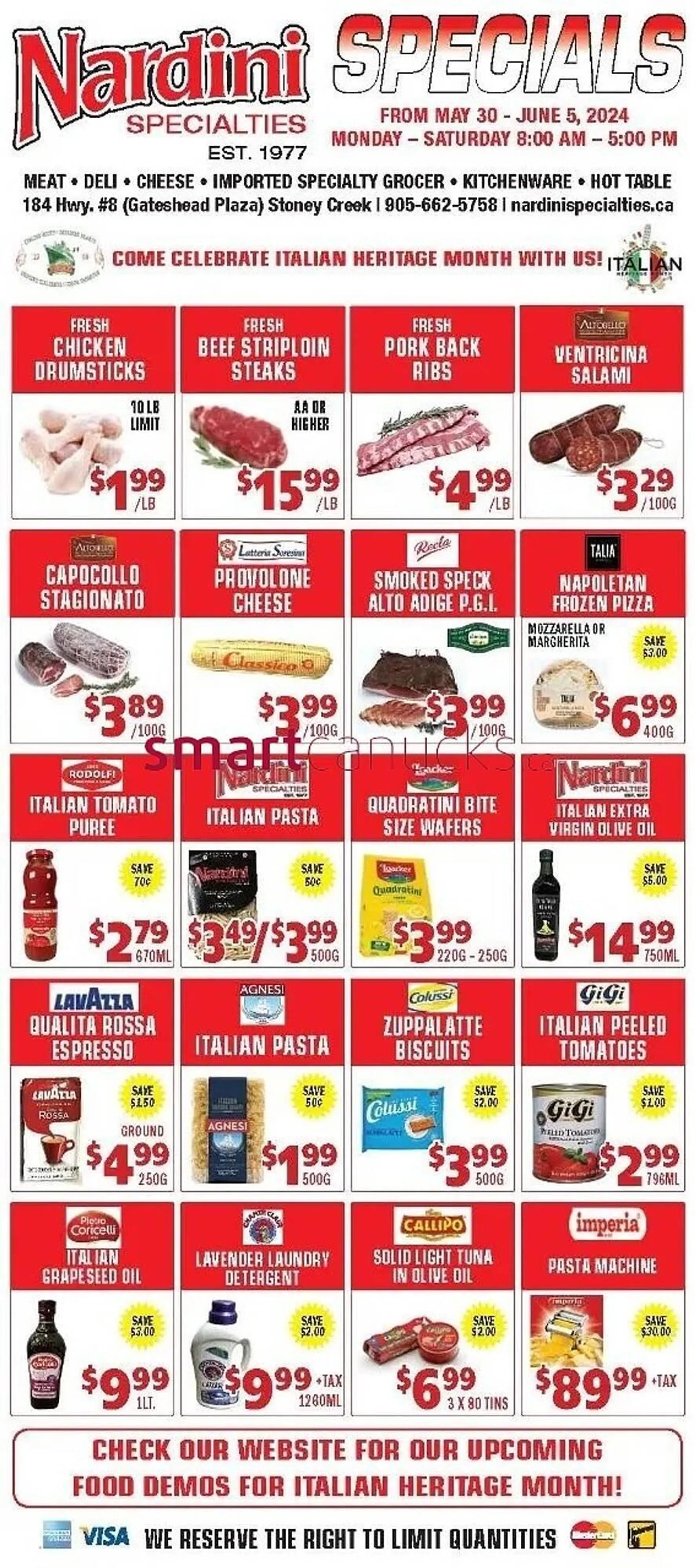 Nardini Specialties flyer from May 30 to June 5 2024 - flyer page 1