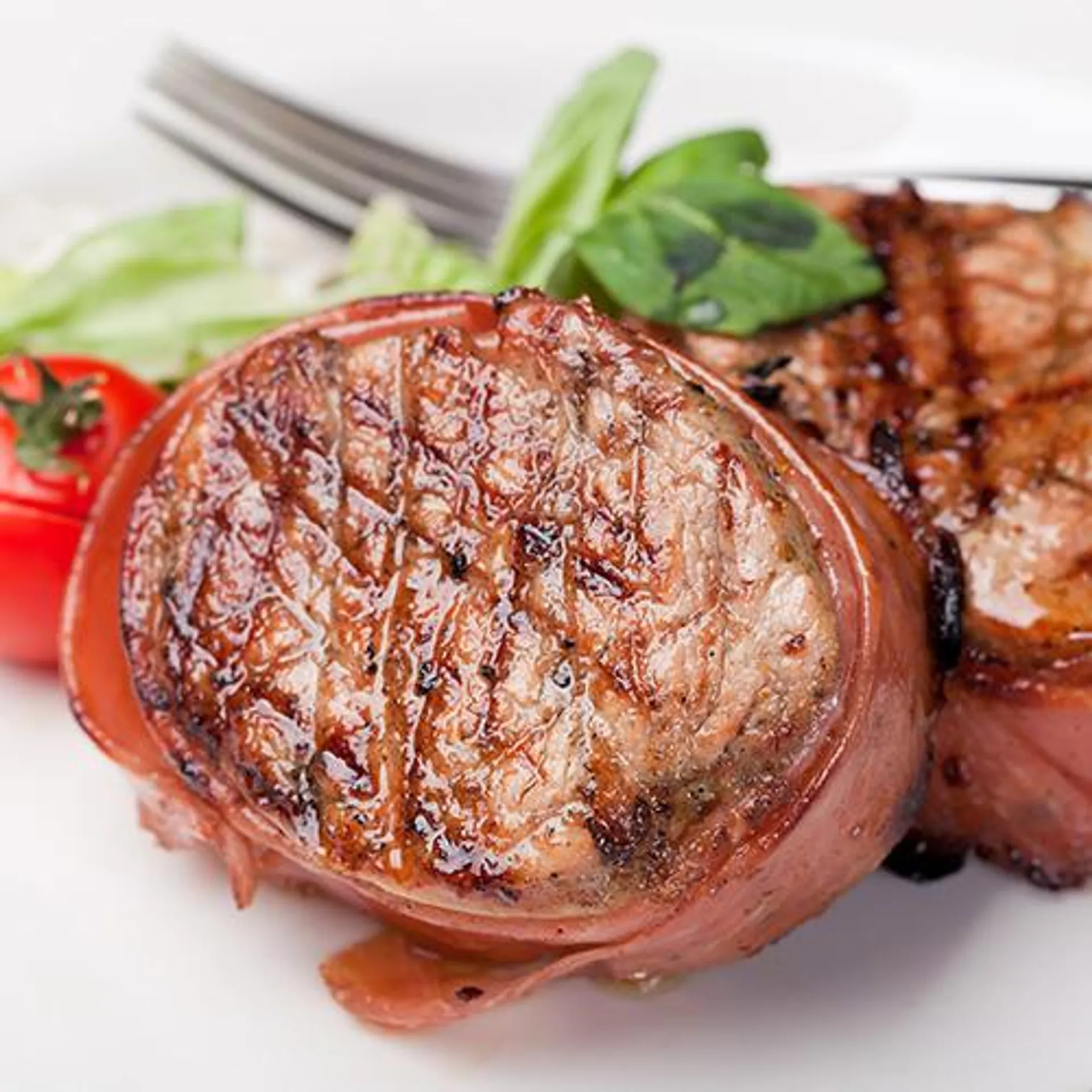 FREE RANGE BACON WRAPPED TOP SIRLOIN 6-7oz