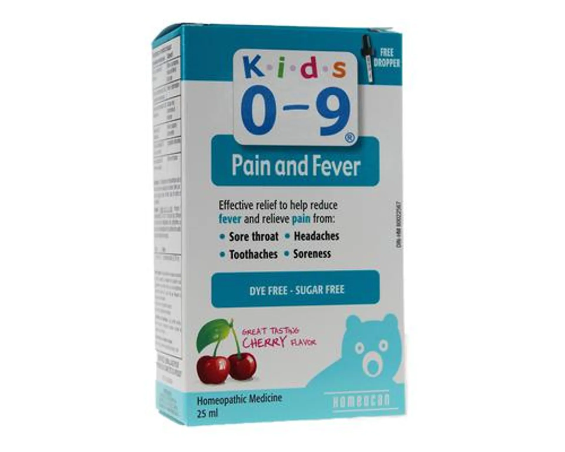 Homeocan Kids 0-9 Pain and Fever Cherry Flavor 25mL