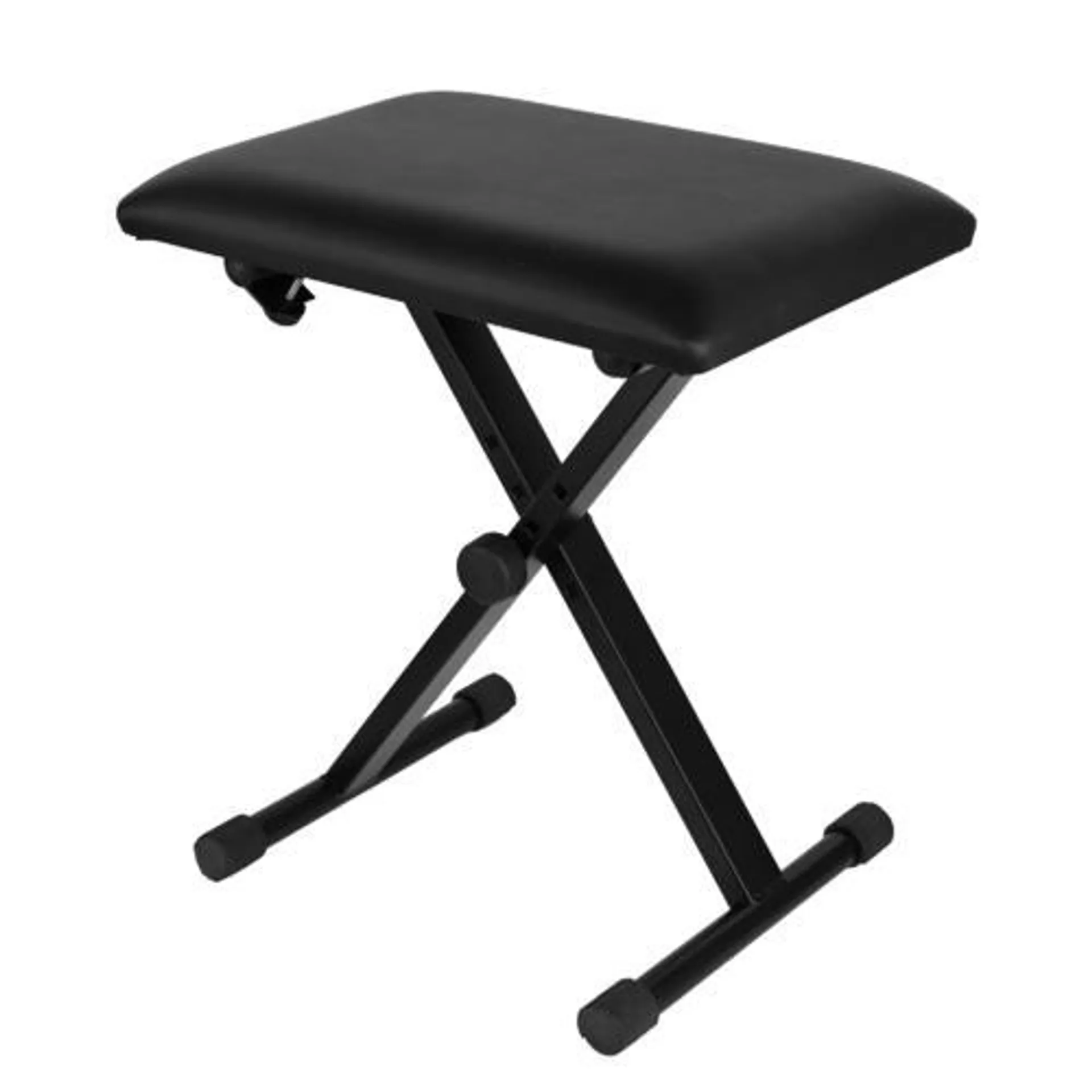 Adjustable Padded Piano Keyboard Bench Seat W/ Rubber Feet Stool X style Folding Chair PrimeCables®