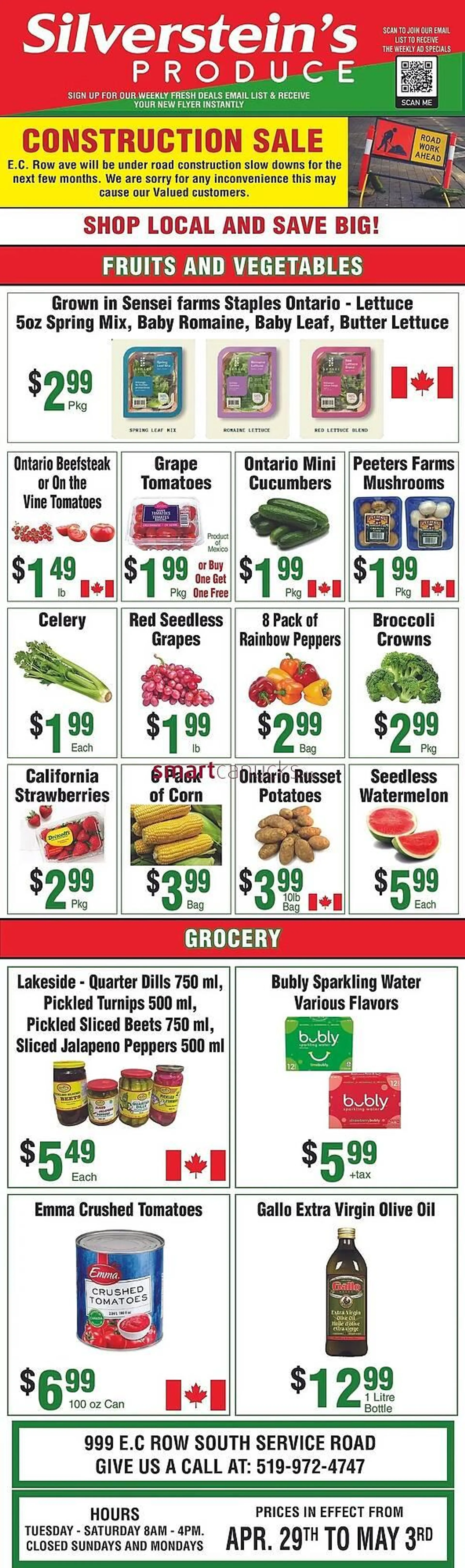 Silversteins Produce flyer - 1