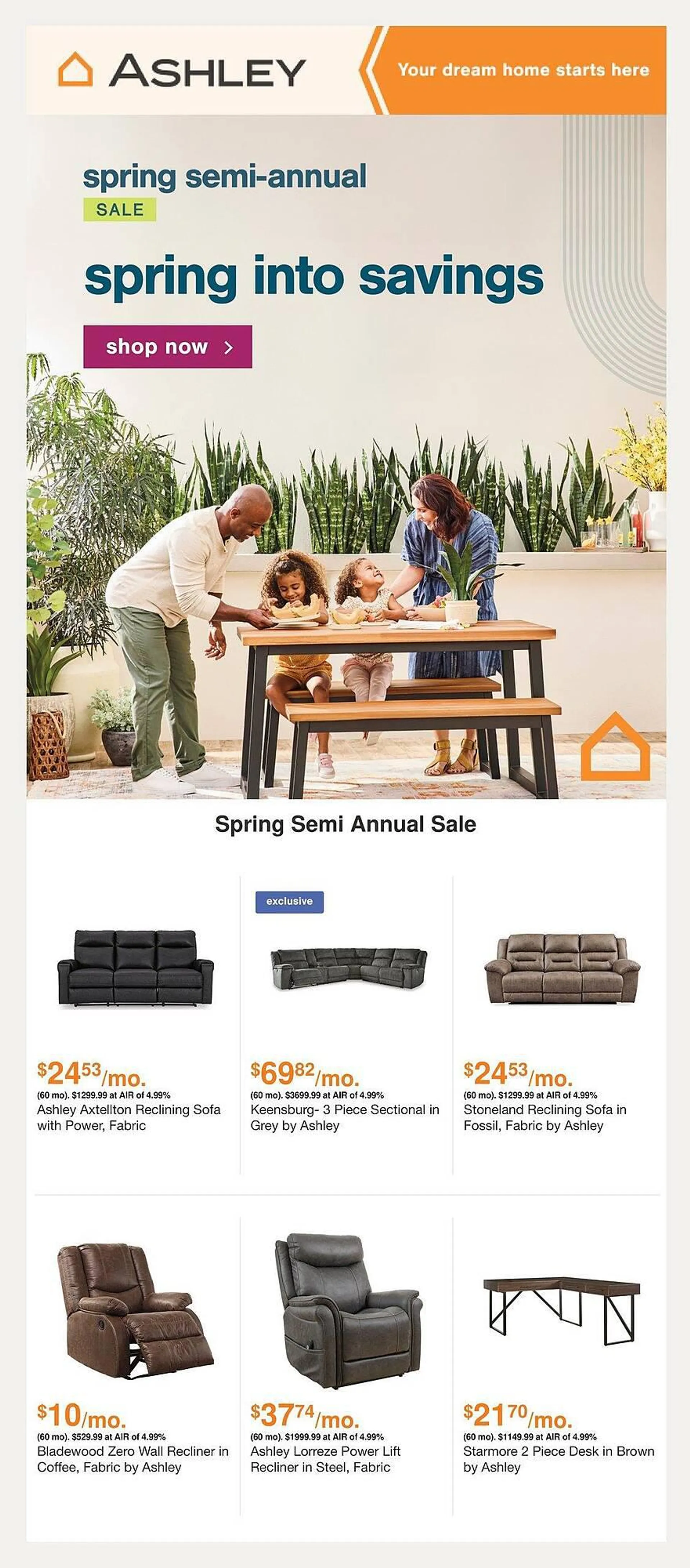 Ashley Furniture flyer from April 4 to April 10 2024 - flyer page 1