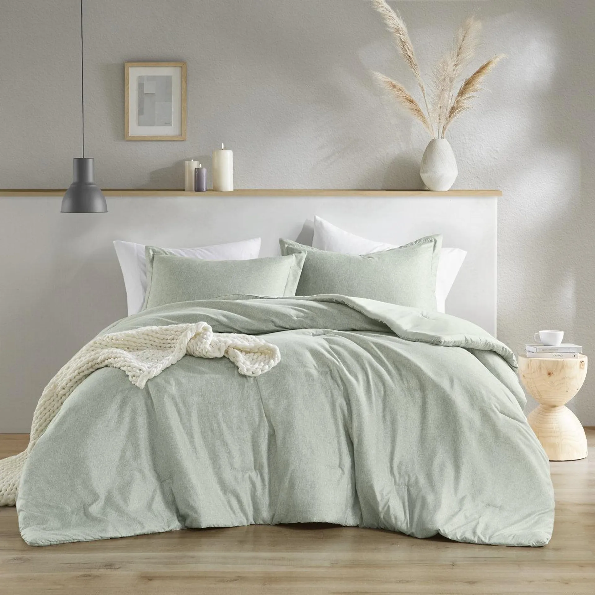 Rayne Chambray Print Lightweight Modern Comforter Set