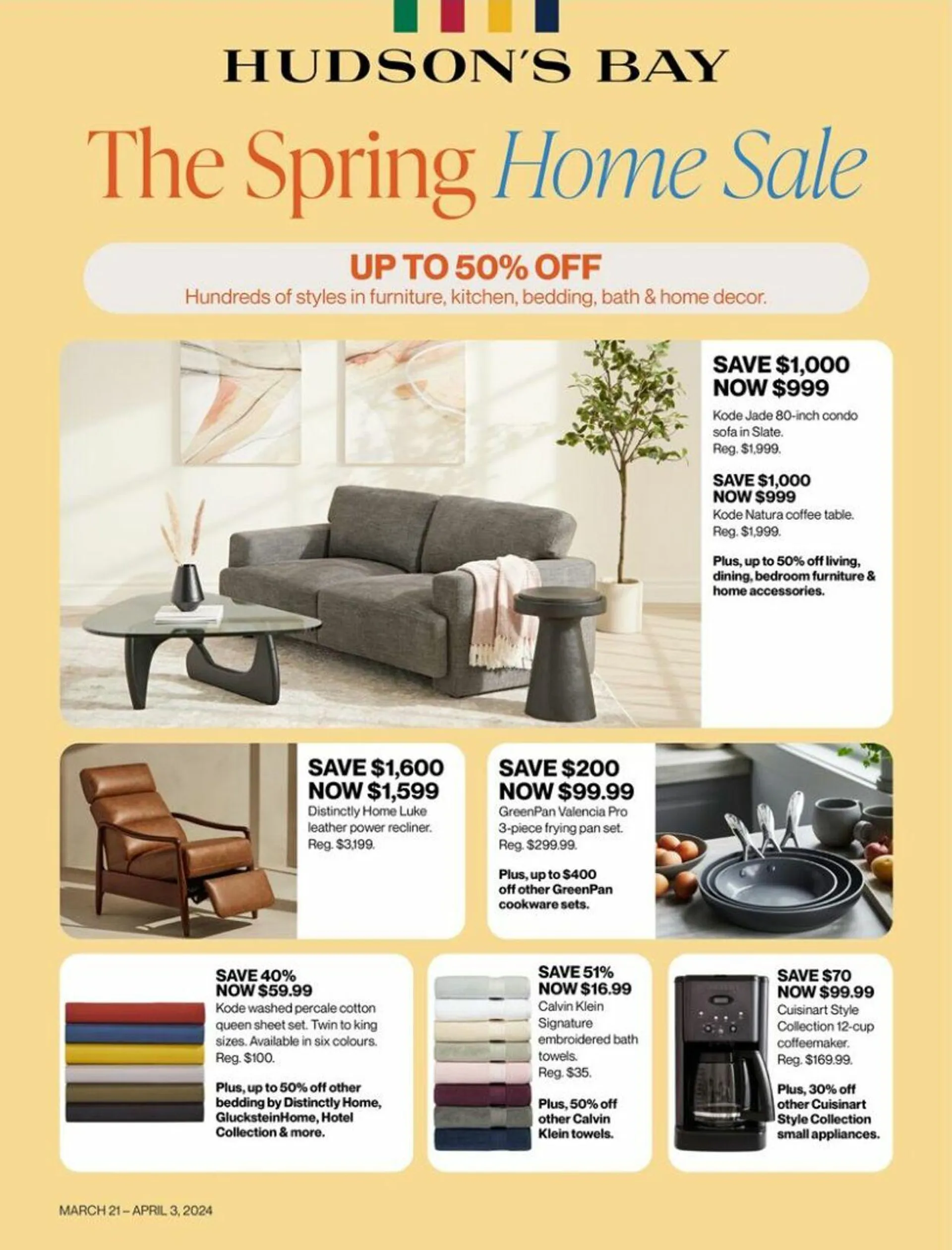 Hudson's Bay Current flyer from March 21 to April 3 2024 - flyer page 