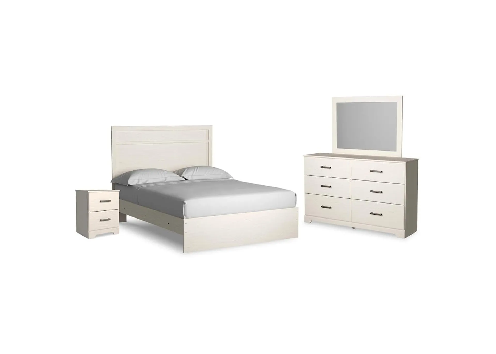 Stelsie Panel Bedroom - White - Queen