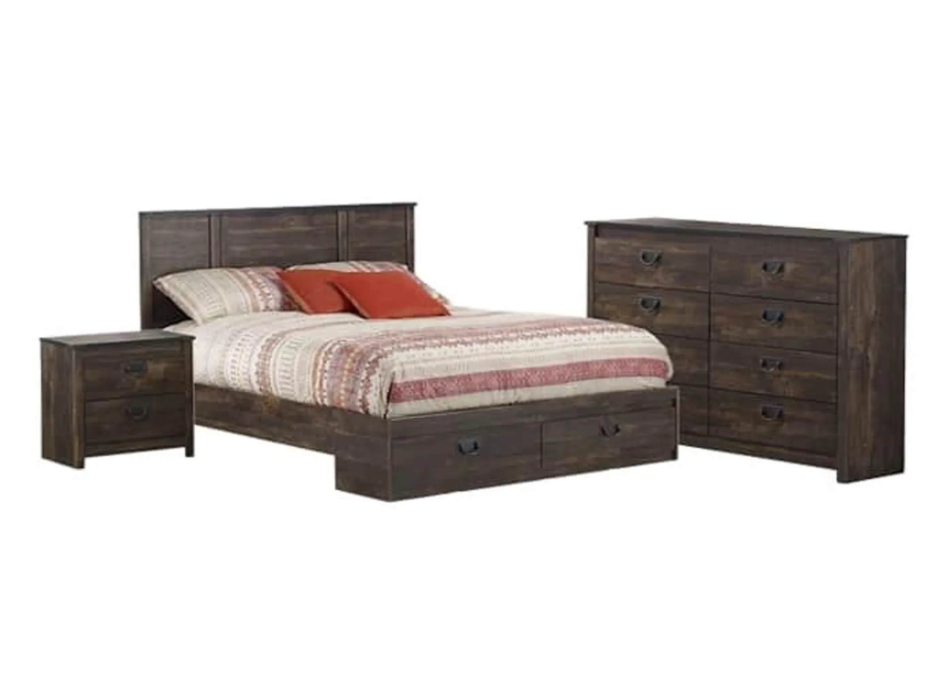 Hunter 5 Piece Queen Bedroom - French Baker's Pine