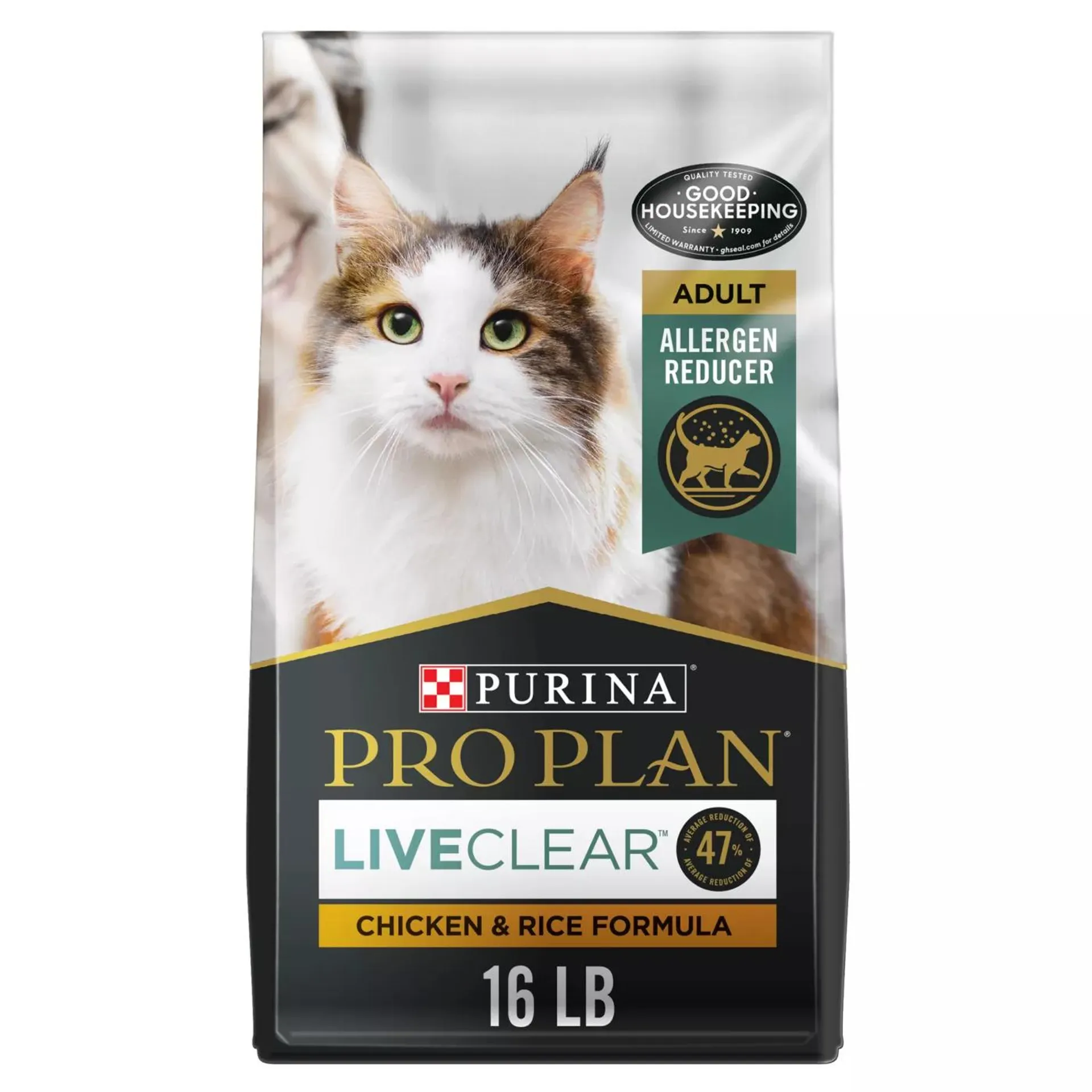 Purina Pro Plan LiveClear Adult Dry Cat Food - Prebiotics & Probiotics, Chicken & Rice