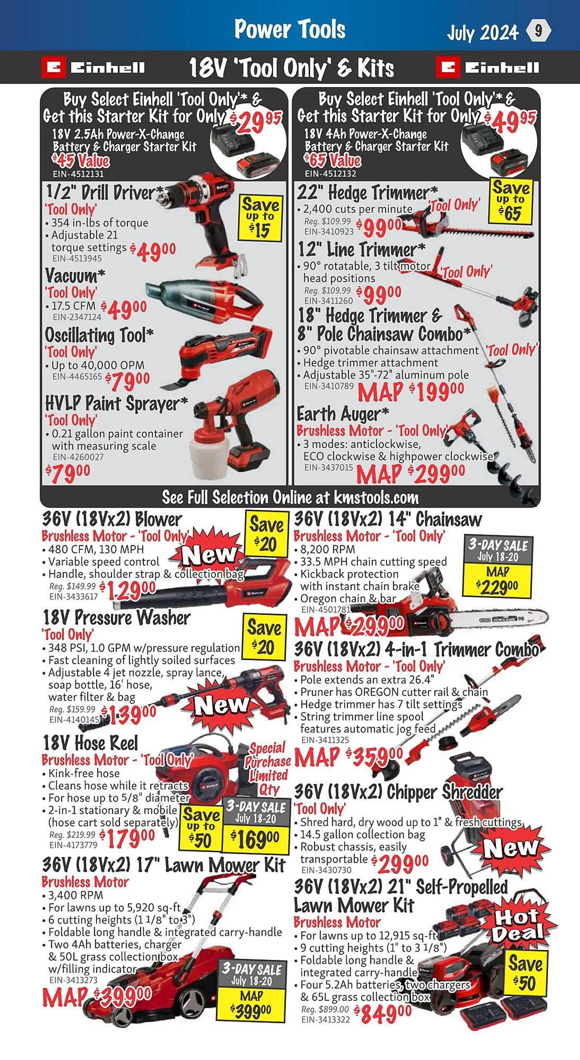 KMS Tools flyer from June 27 to July 31 2024 - flyer page 9