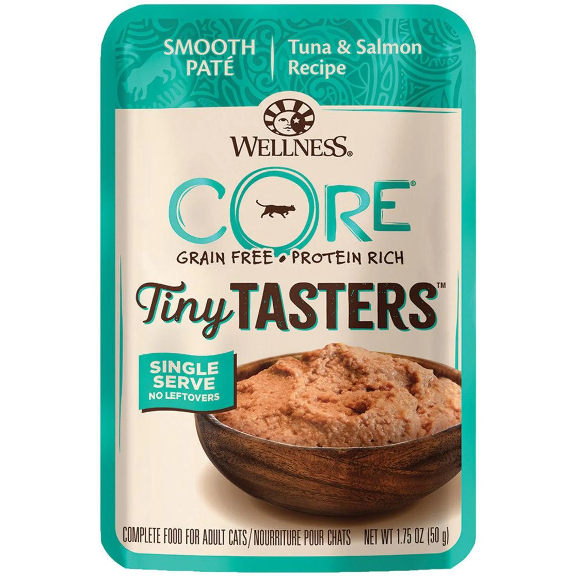 Wellness, Pouch, Feline Adult - Core Tiny Tasters - Tuna & Salmon - 50 g - 12 pk - Wet Cat Food