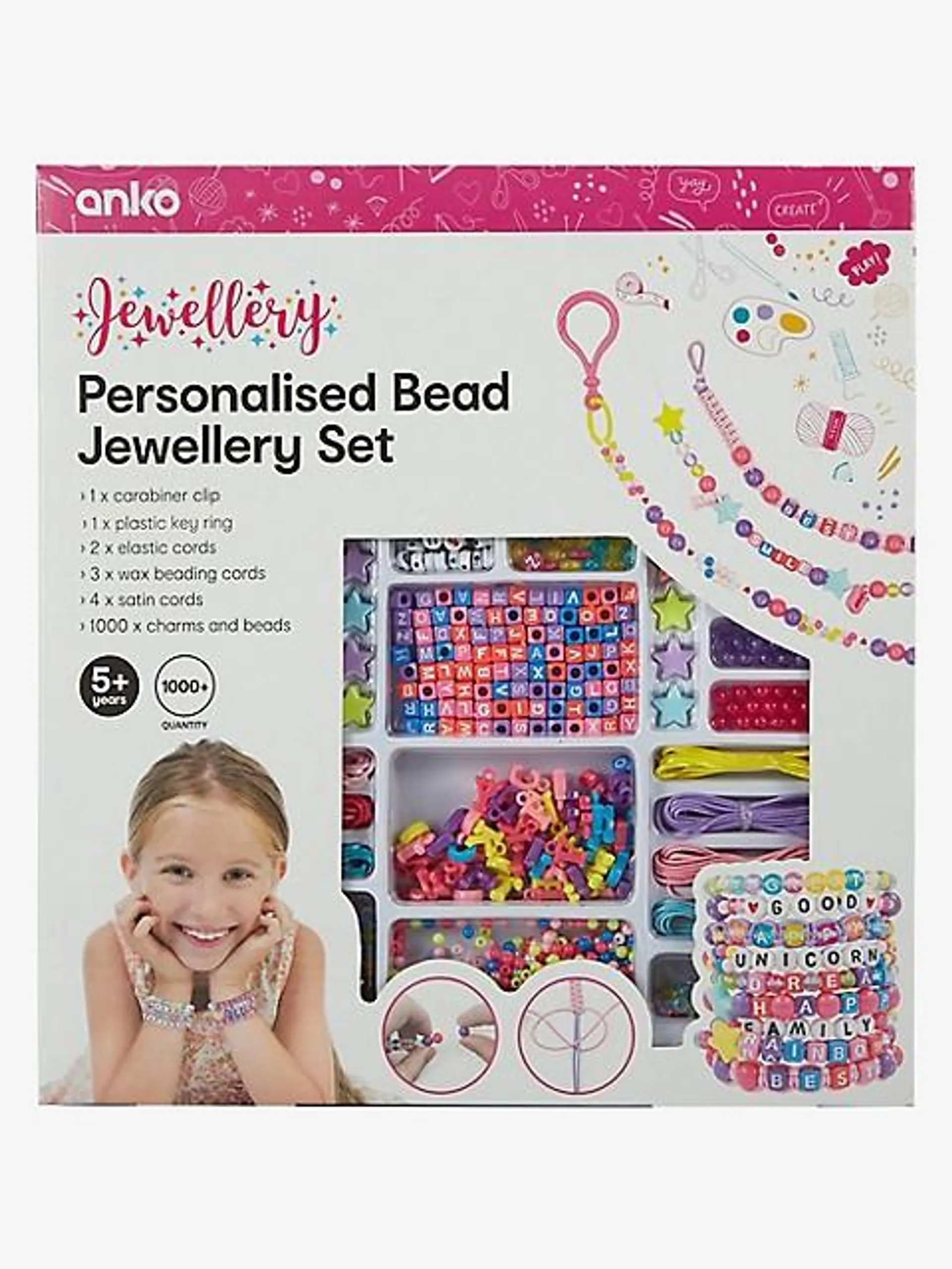 1000-Piece Bead Jewellery Craft Set