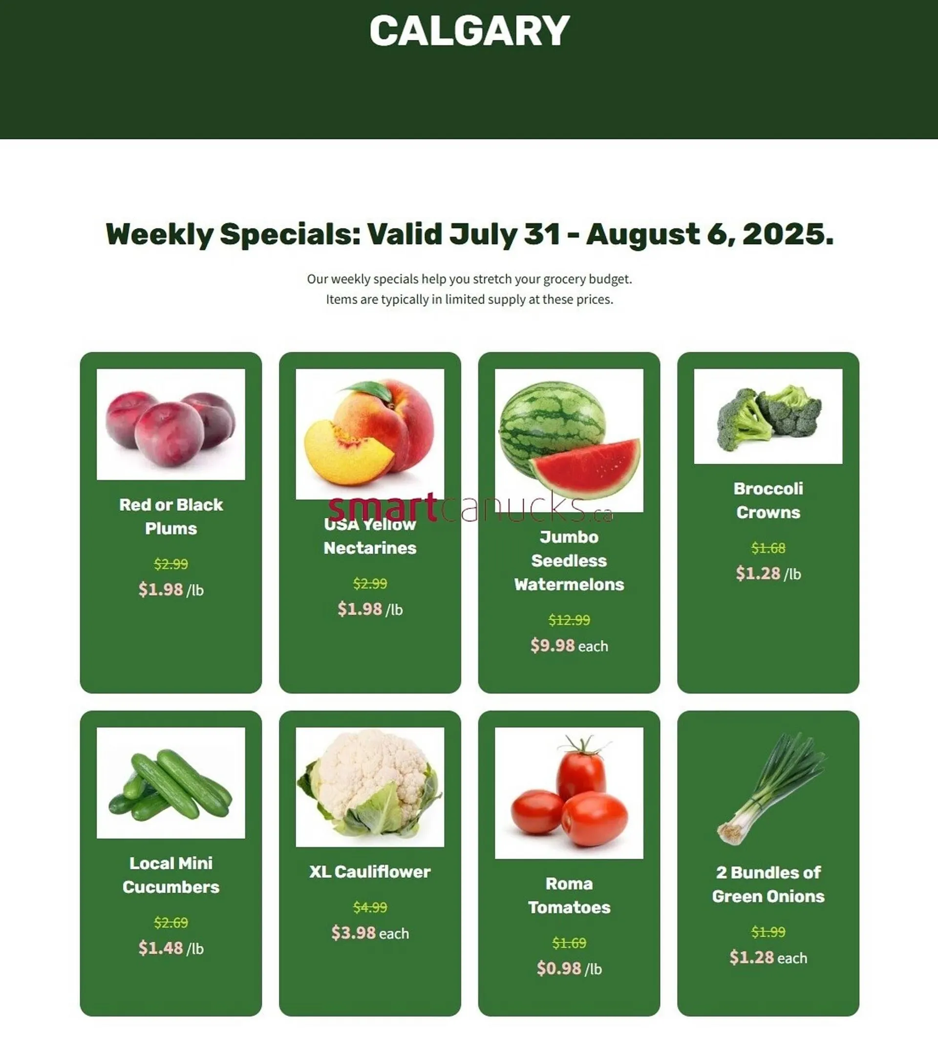 H&W Produce flyer from July 31 to August 6 2025 - flyer page 1