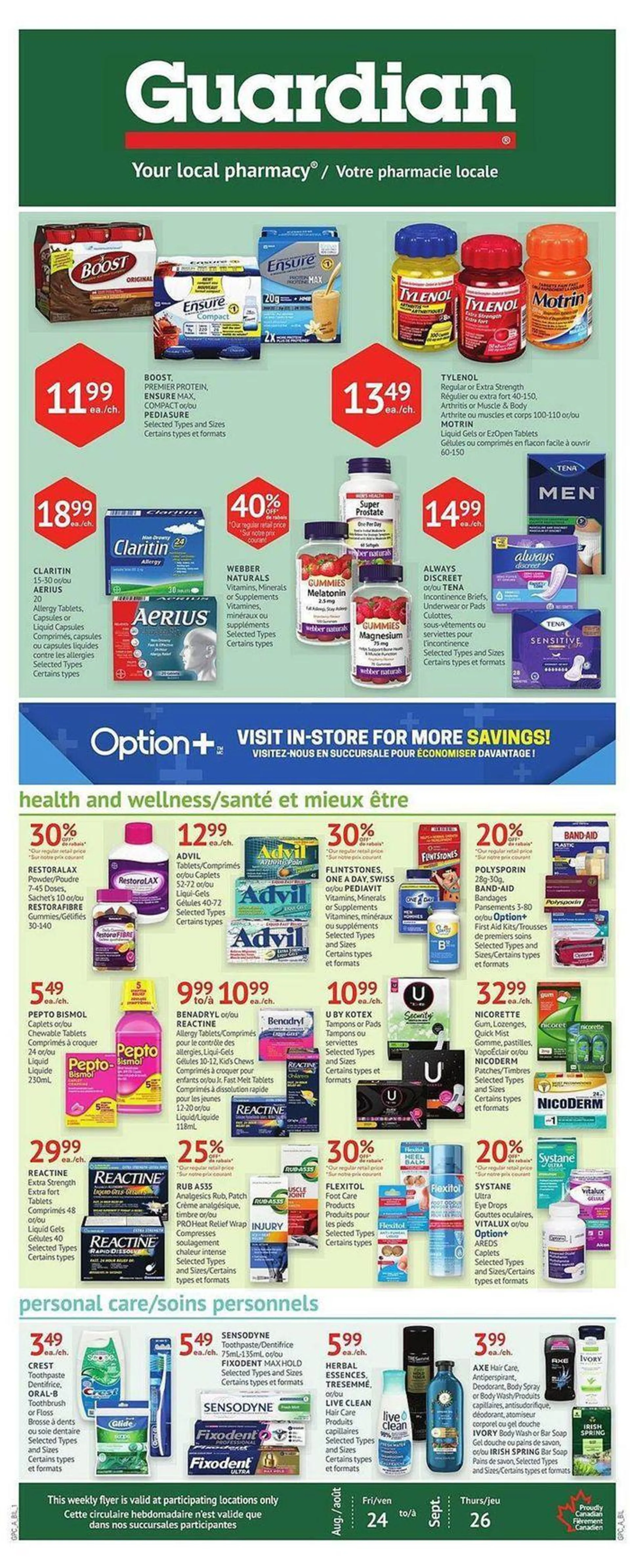 Guardian Pharmacy weekly flyer - 1