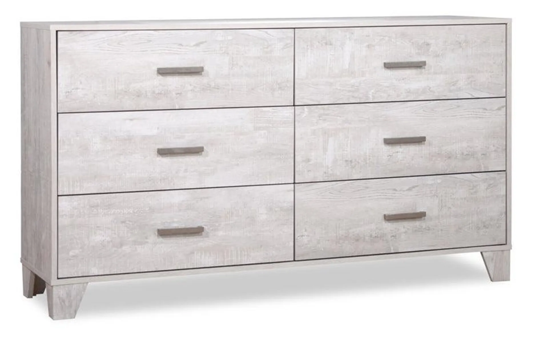 Arbor Bedroom 6-Drawer Dresser, 58.7"W x 33.3"H - Driftwood White