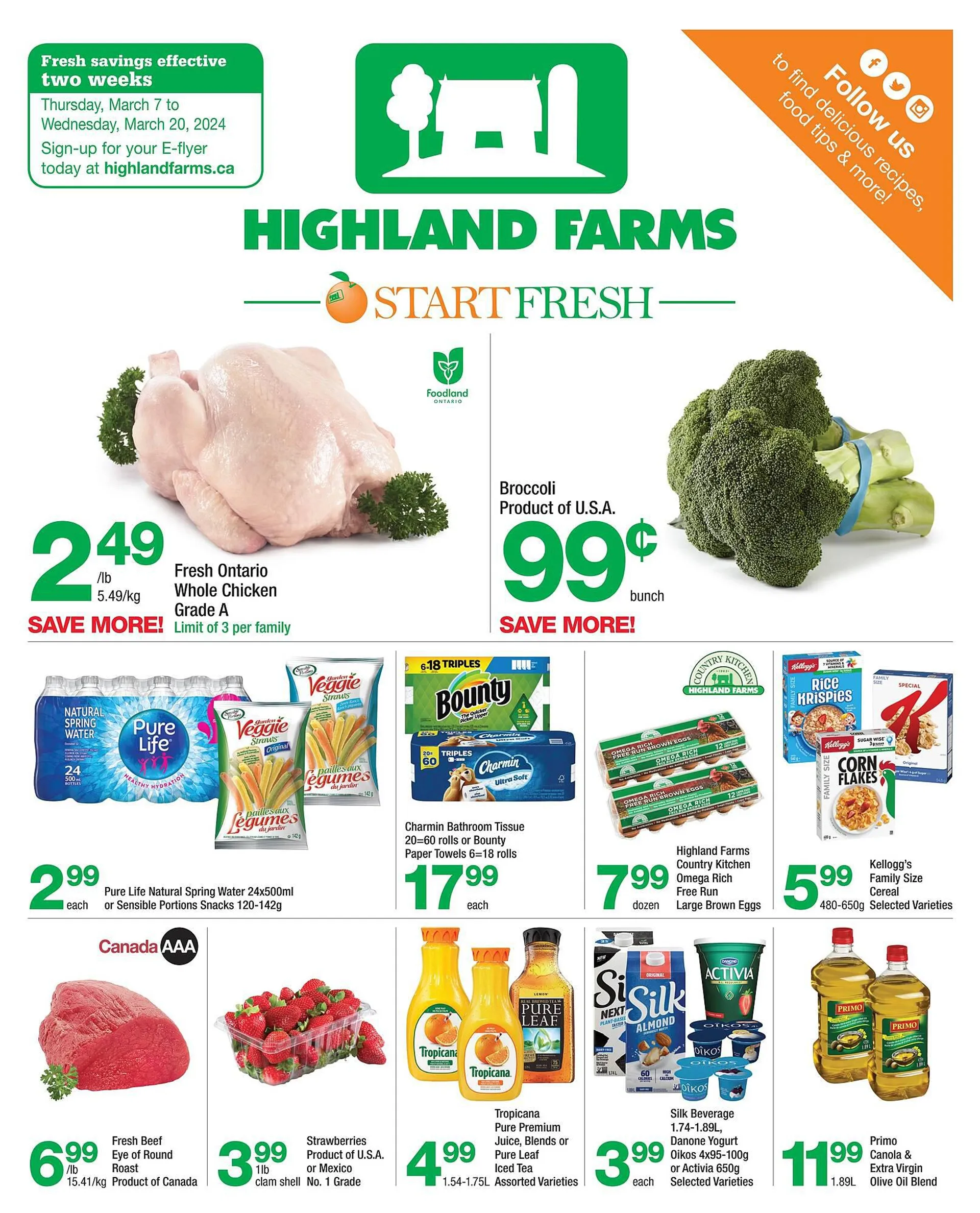 Highland Farms flyer from March 8 to March 28 2024 - flyer page 1