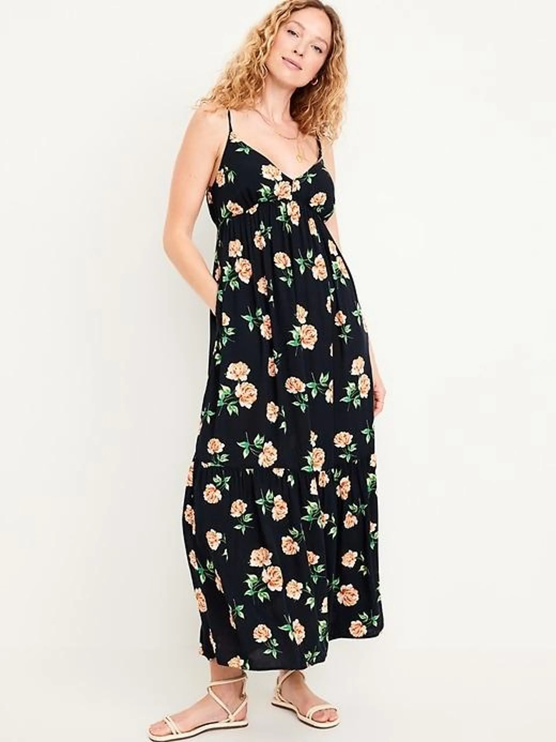 Tiered Maxi Swing Dress