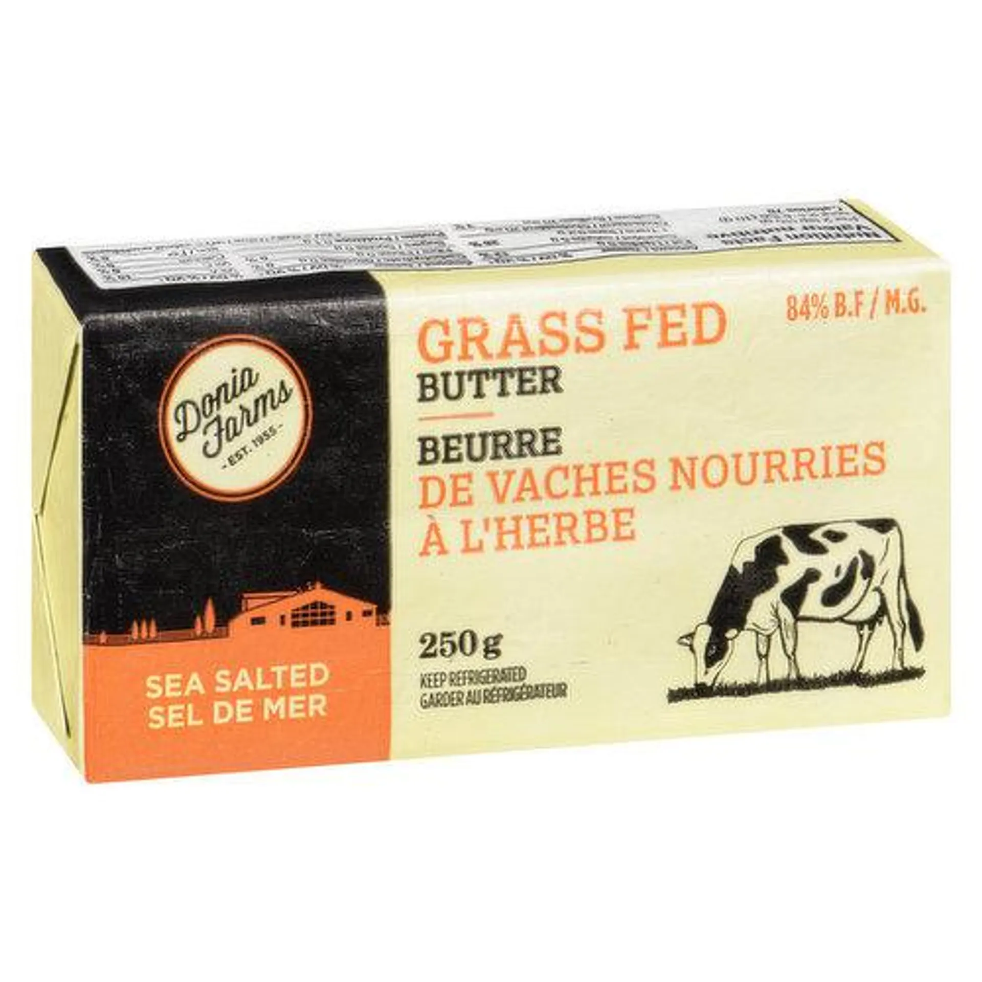 Donia Farms - Grass Fed Butter - Sea Salted, 250 Gram