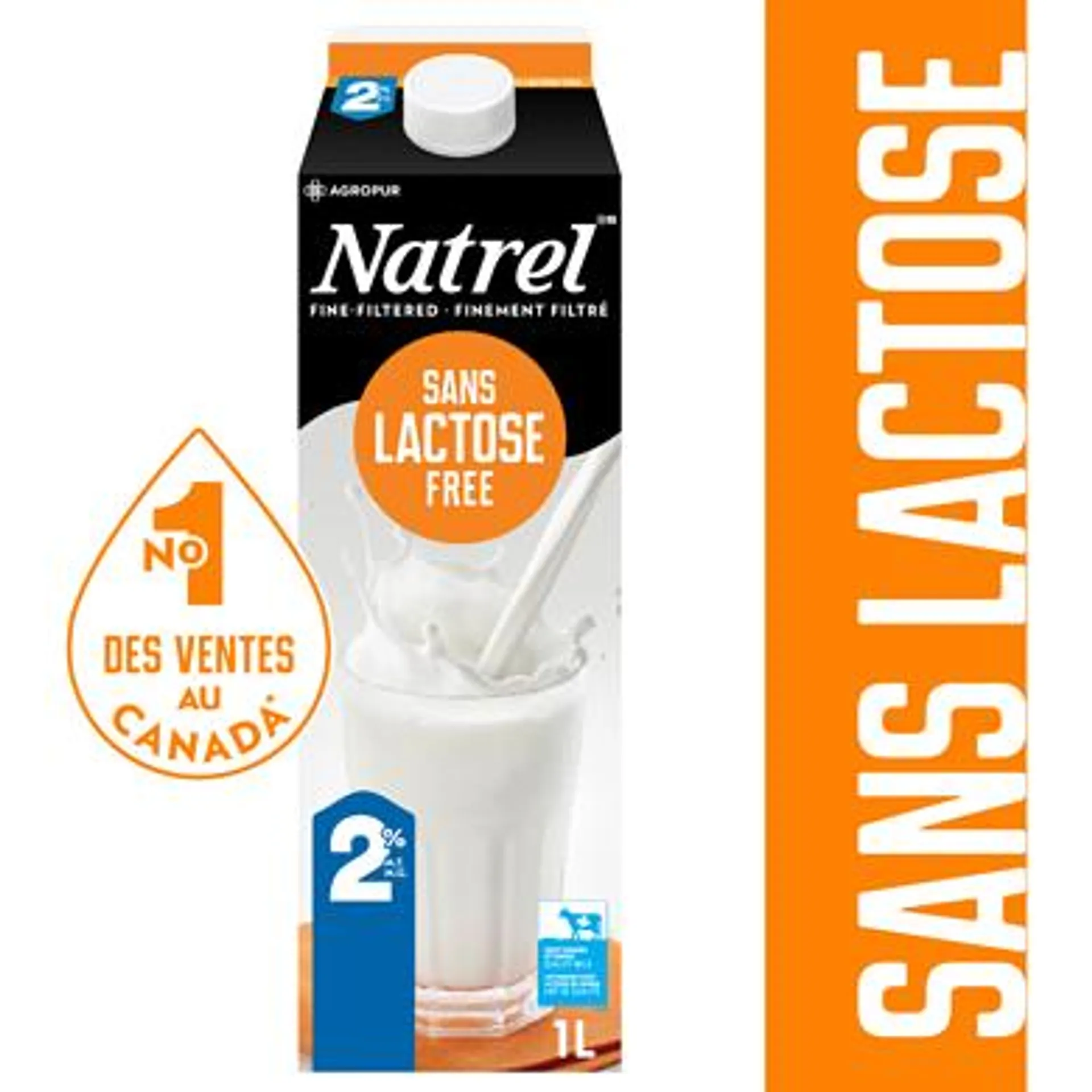 Produit laitier sans lactose 2% (1L)