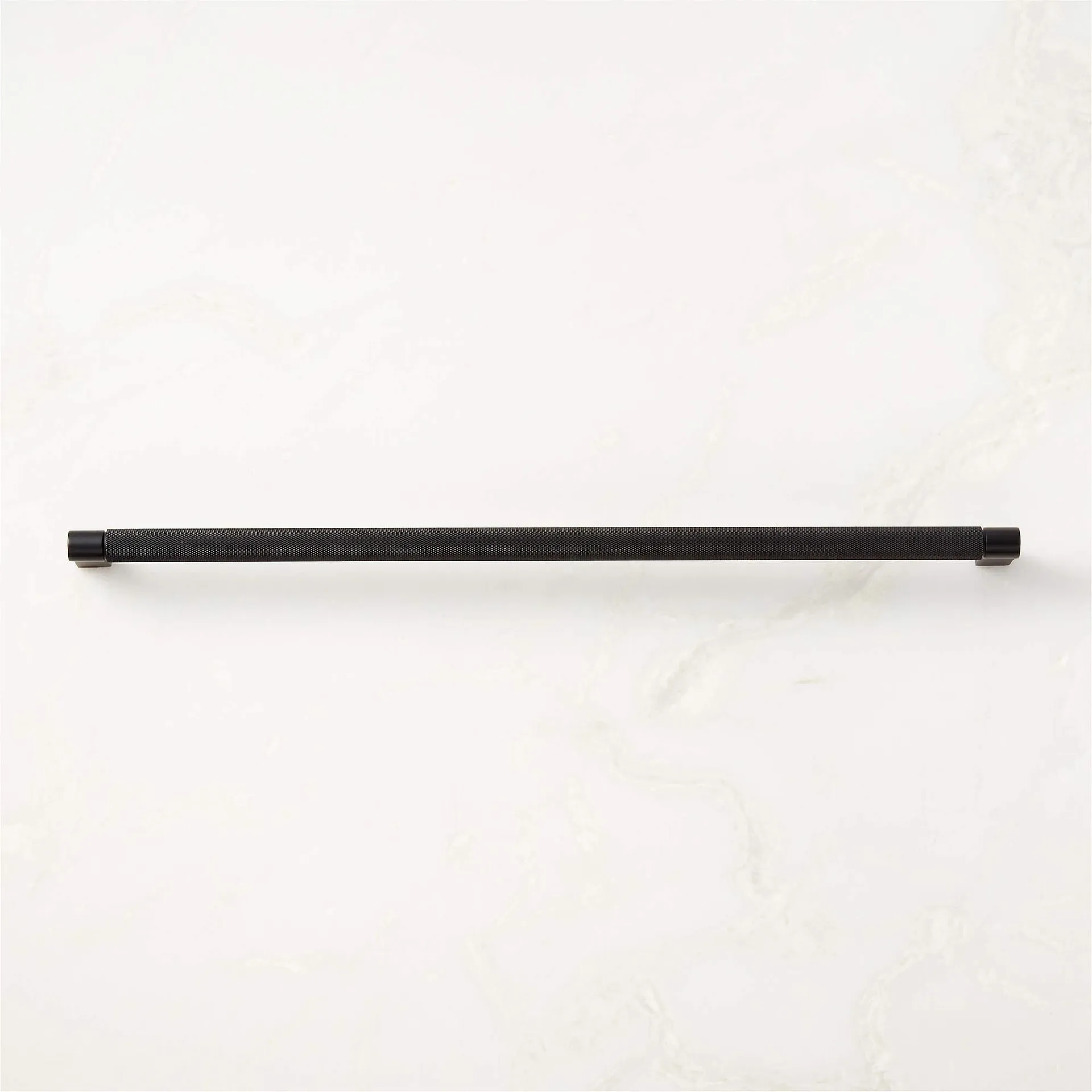 18" Nicolo Knurled Black Appliance Pull