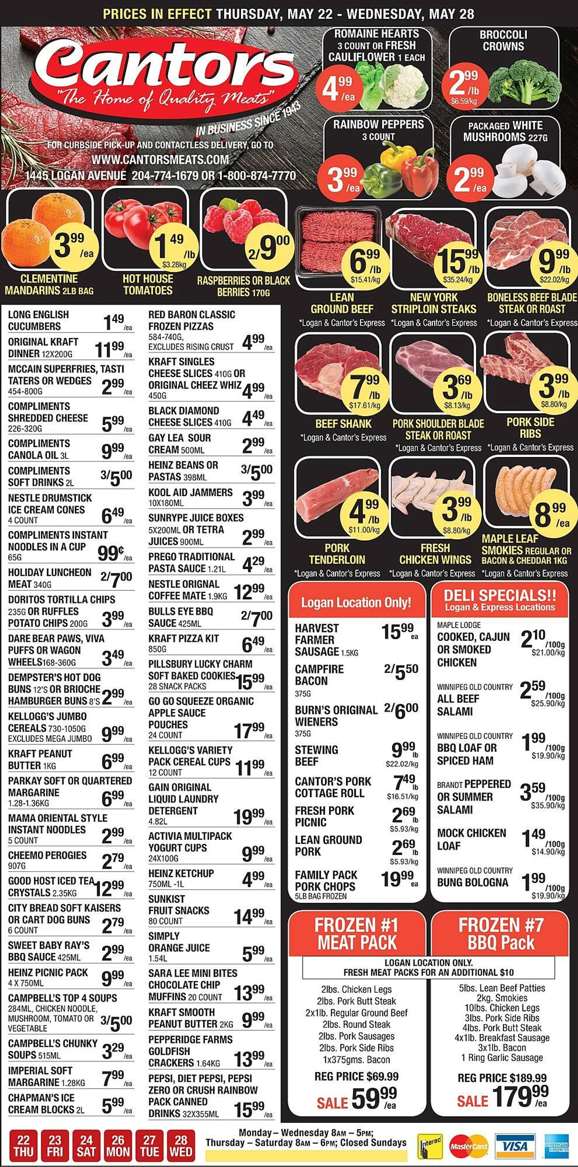 Cantors Meats flyer - 1