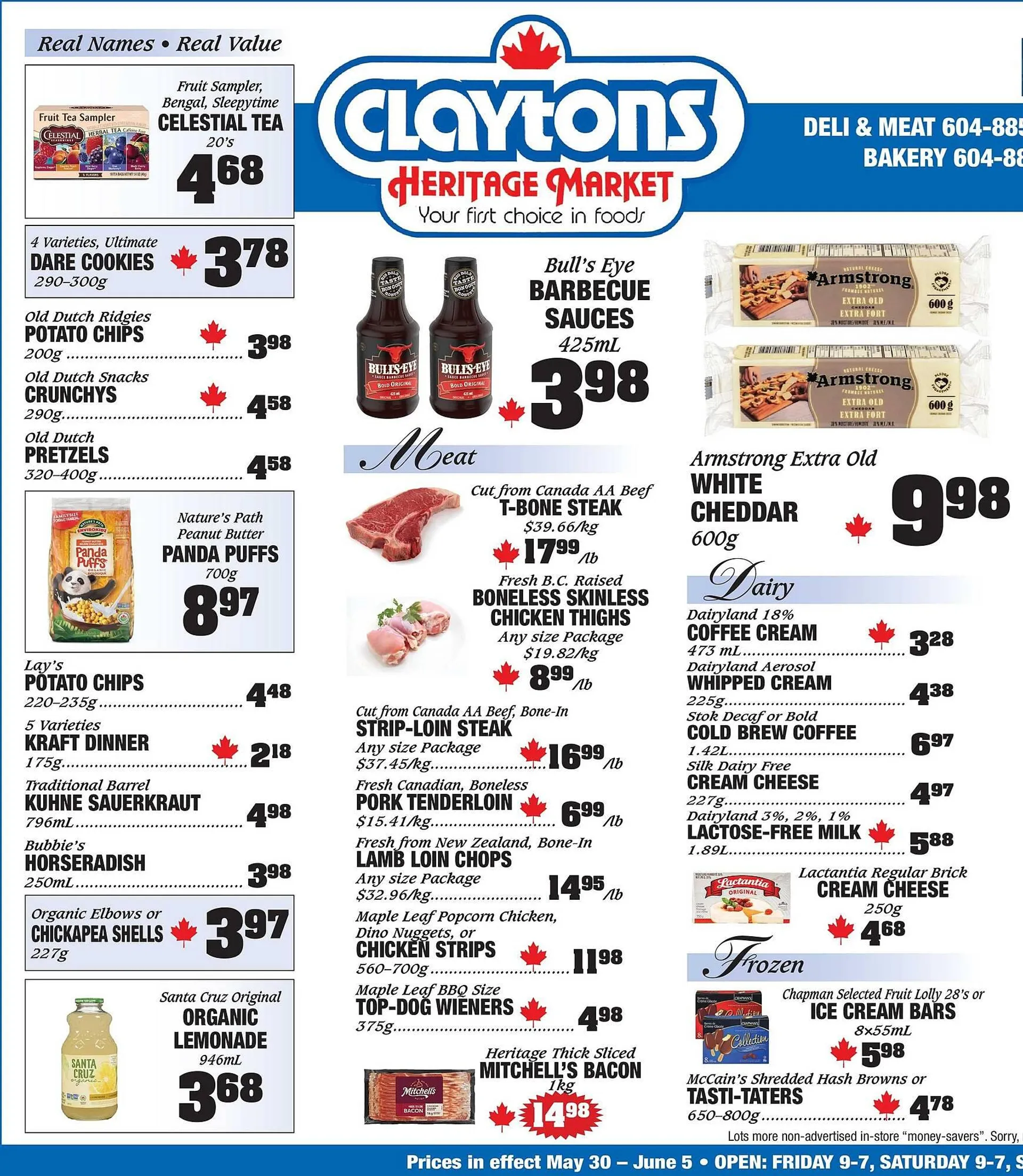 Claytons Heritage Market flyer from May 30 to June 5 2025 - flyer page 1