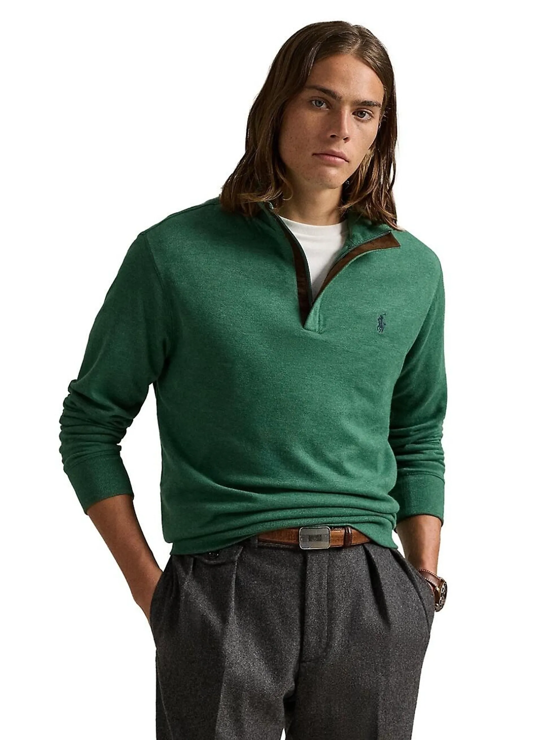 Luxury Jersey Quarter-Zip Pullover