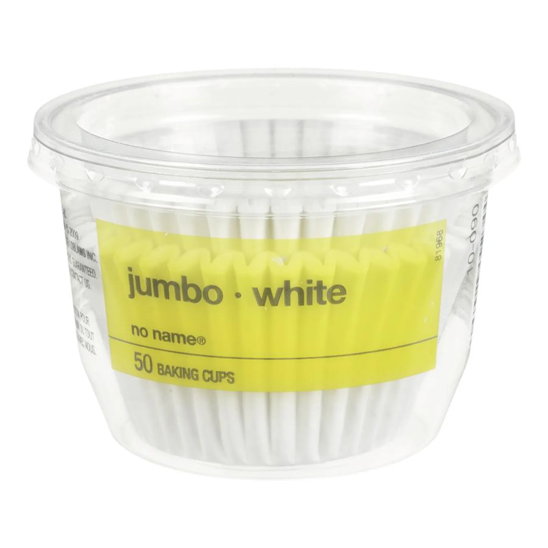 Baking Cups, Jumbo White, 50-Pack