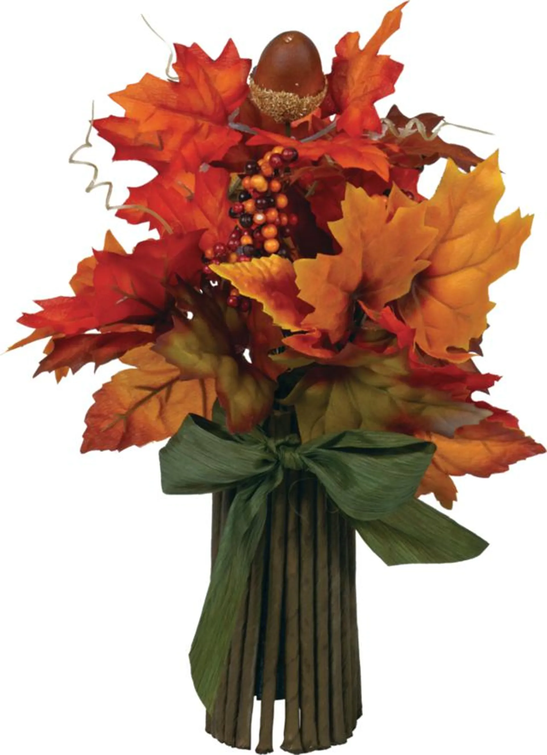 Leaf & Berries Bouquet Table Prop, Multi-Coloured, 12-in, Indoor/Outdoor Decoration for Thanksgiving