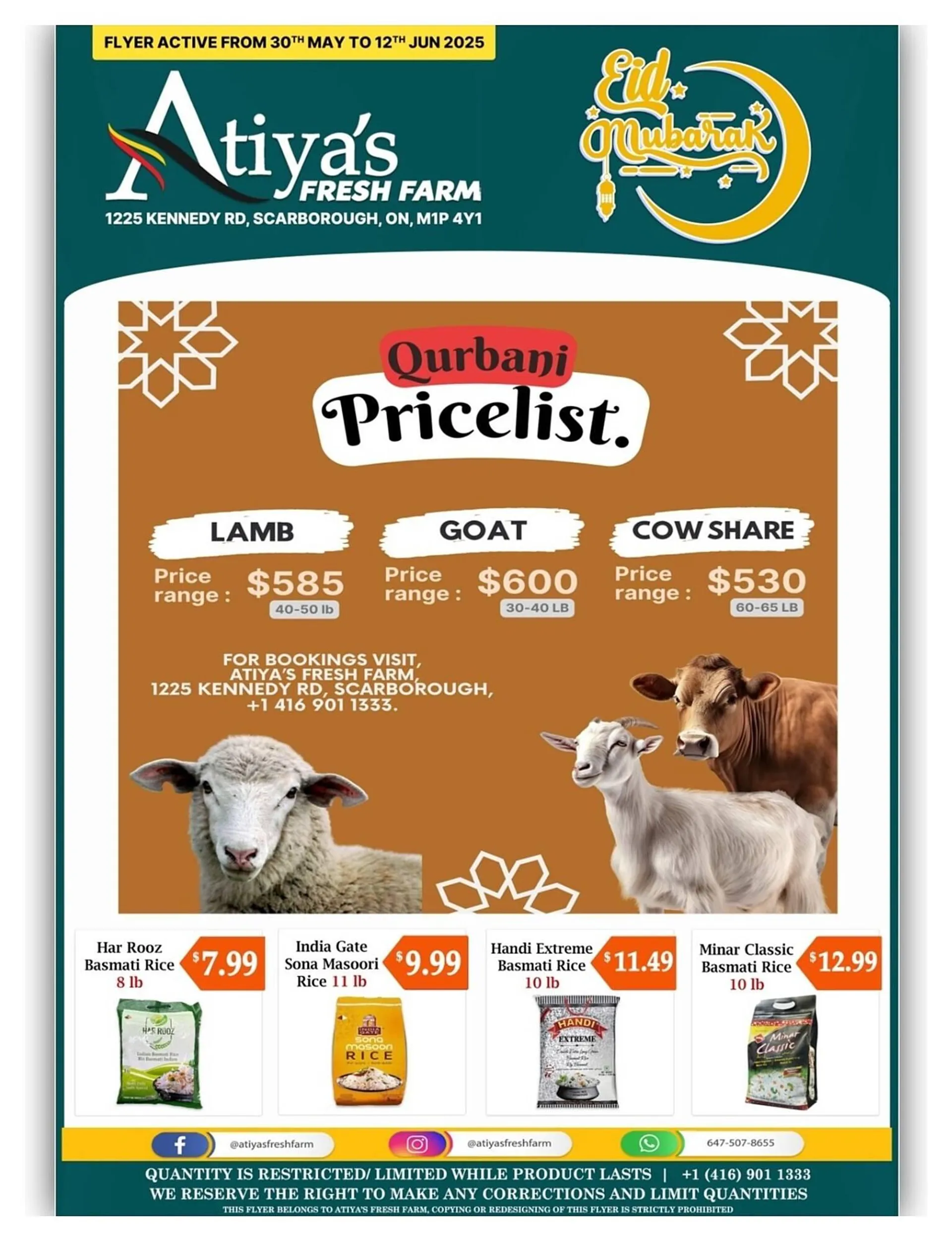 Atiya's Fresh Farm flyer from May 30 to June 5 2025 - flyer page 1