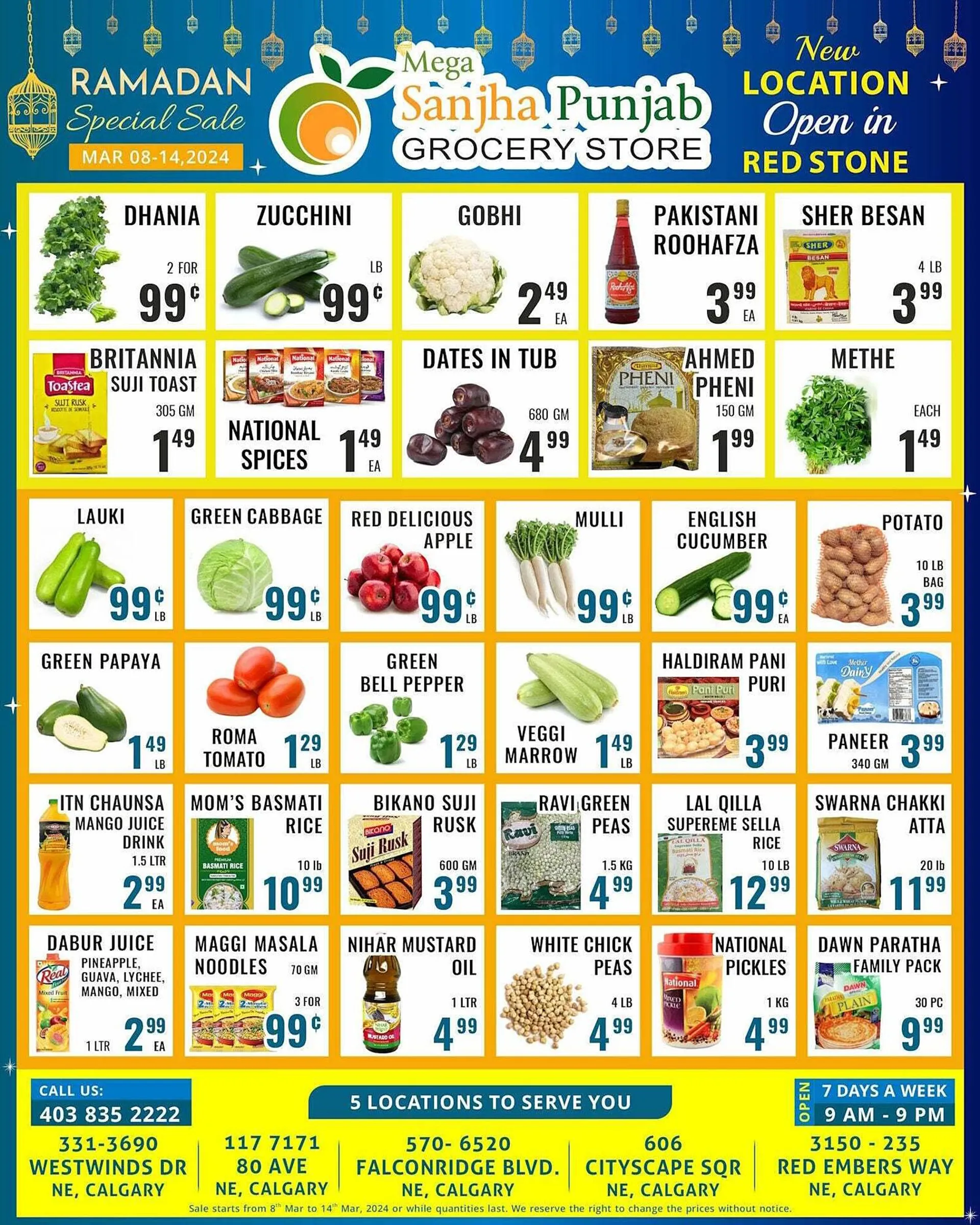 Mega Sanjha Punjab Grocery Store flyer from March 8 to March 15 2024 - flyer page 