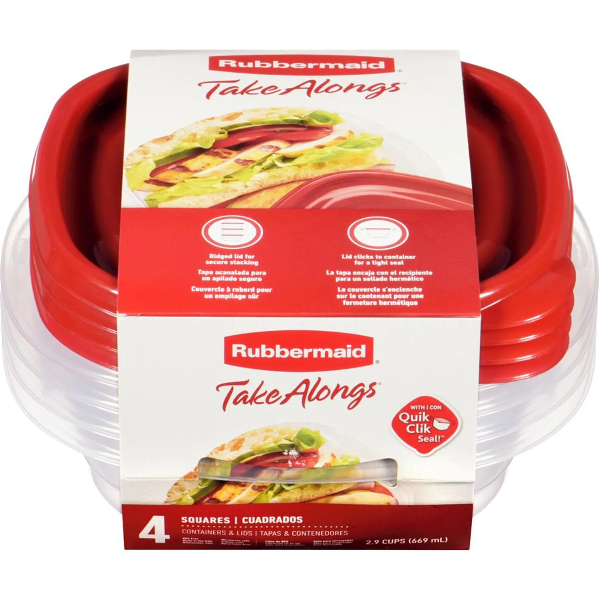 Takealongs Containers & Lids Squares 669 Ml