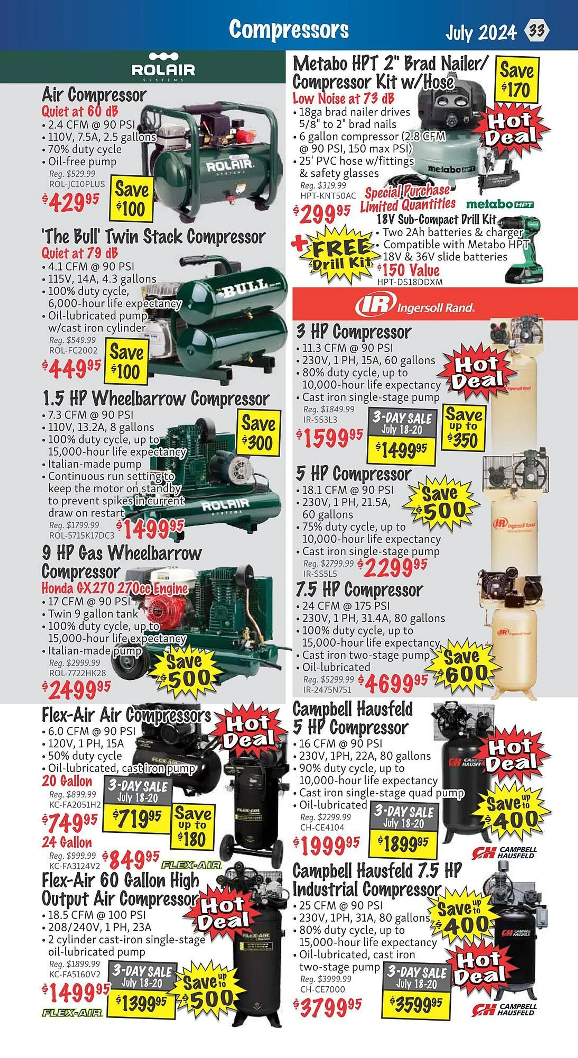 KMS Tools flyer from June 27 to July 31 2024 - flyer page 33