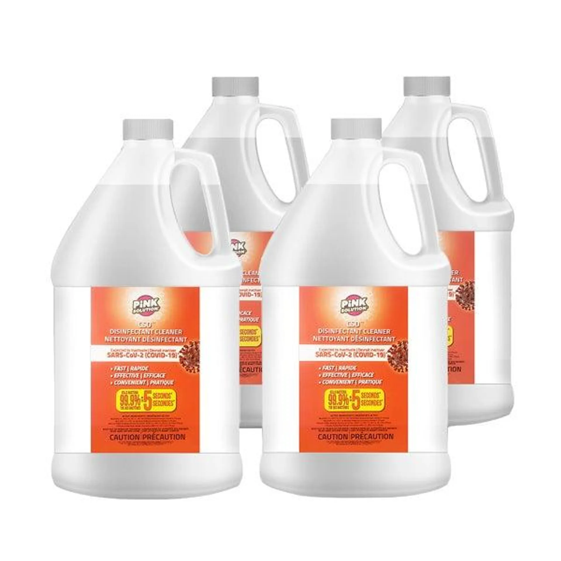 Pink Solution CSD Disinfectant Cleaner 4 x 4L