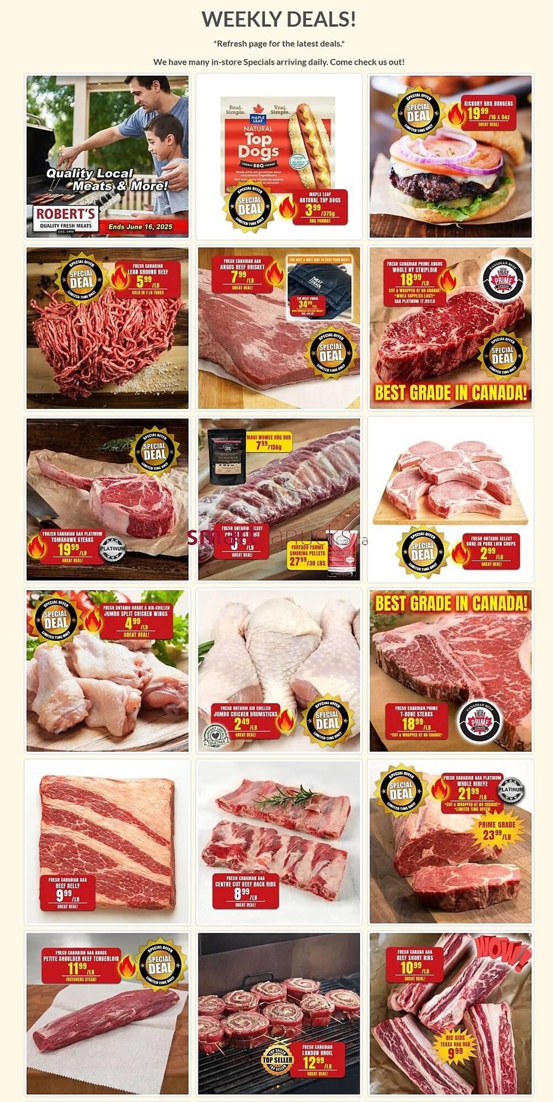 Roberts Fresh and Boxed Meats flyer from June 10 to June 16 2025 - flyer page 1