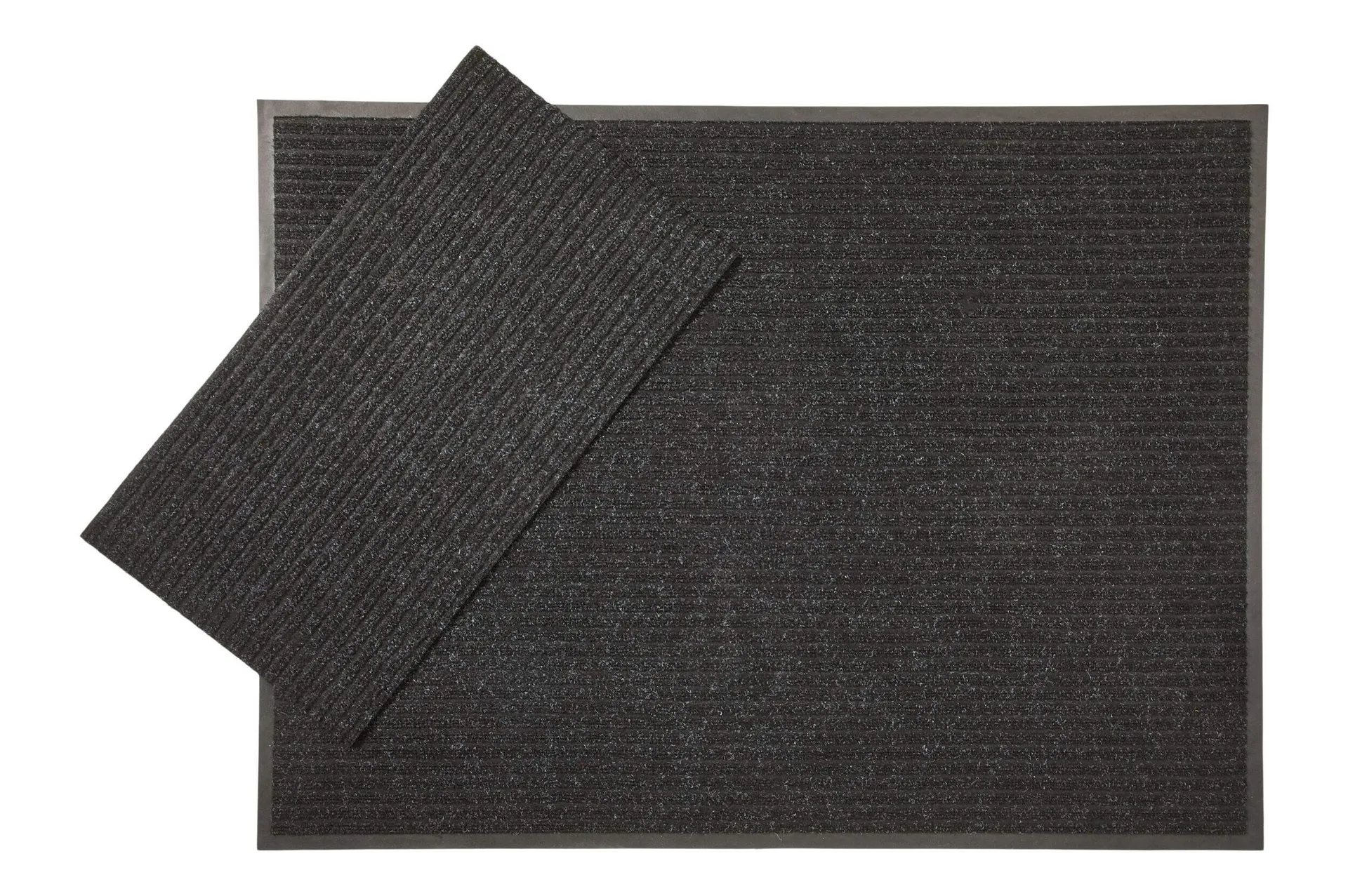 Multy Home Indoor/Outdoor Protective Floor Mat with Bonus Accent Mat, Black