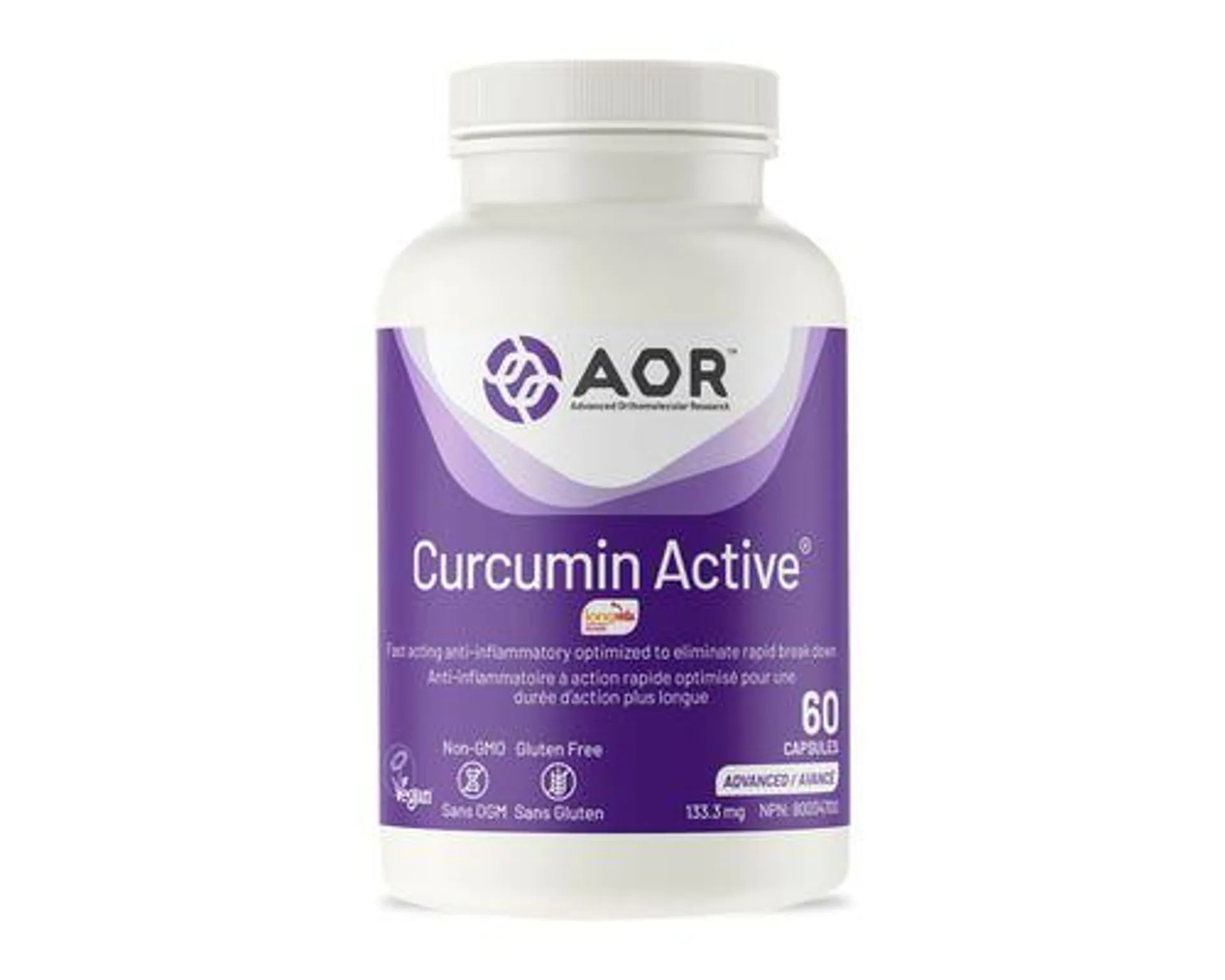 AOR Curcumin Active 133.3mg 60 Capsules