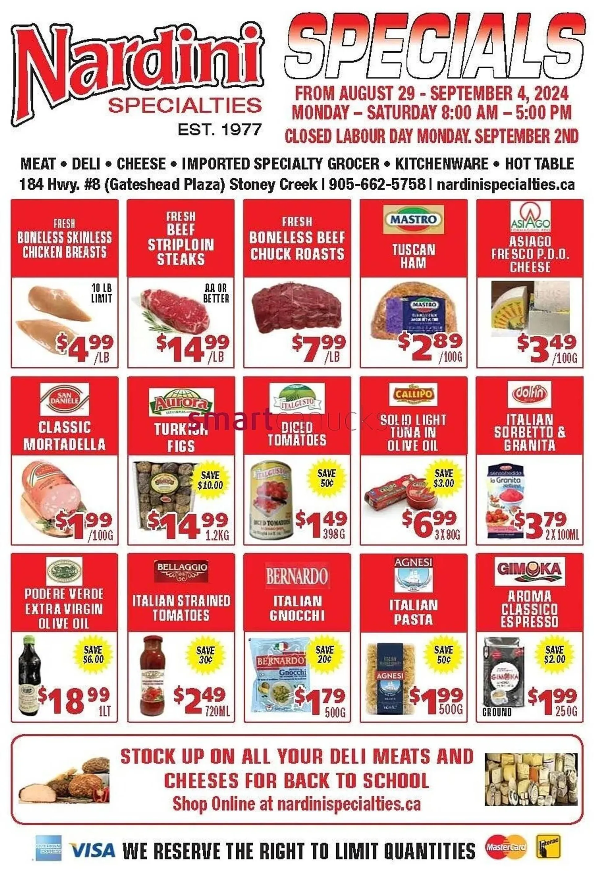 Nardini Specialties flyer - 1