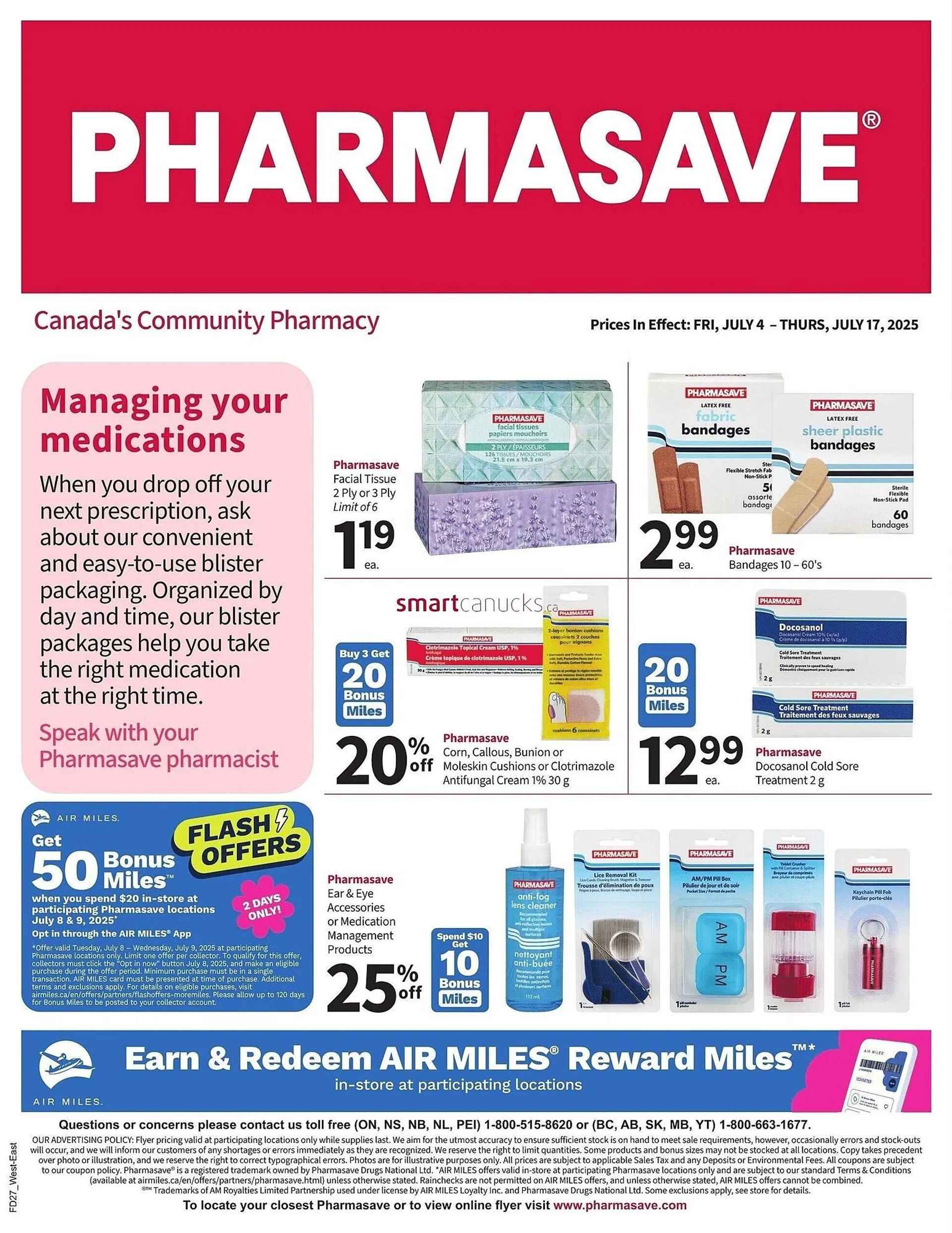 Pharmasave flyer from July 3 to July 9 2025 - flyer page 1