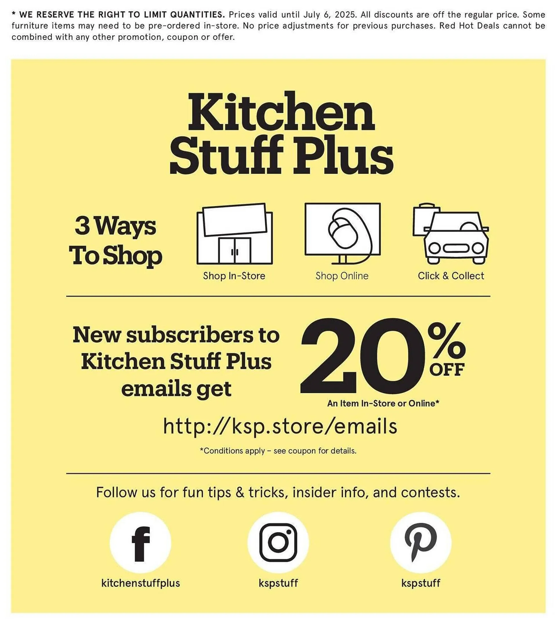 Kitchen Stuff Plus flyer from June 30 to July 7 2025 - flyer page 8