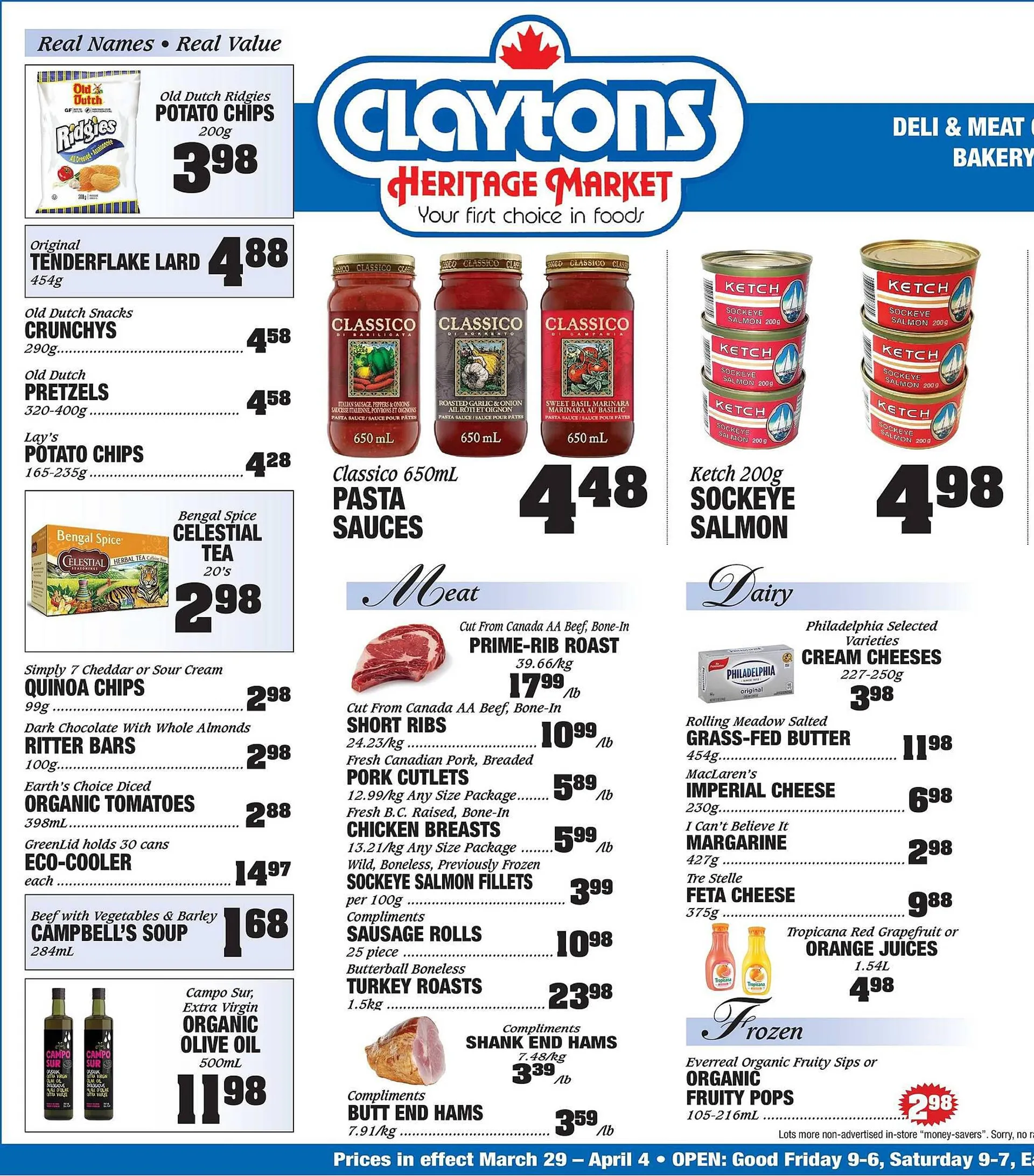 Claytons Heritage Market flyer from March 29 to April 1 2024 - flyer page 