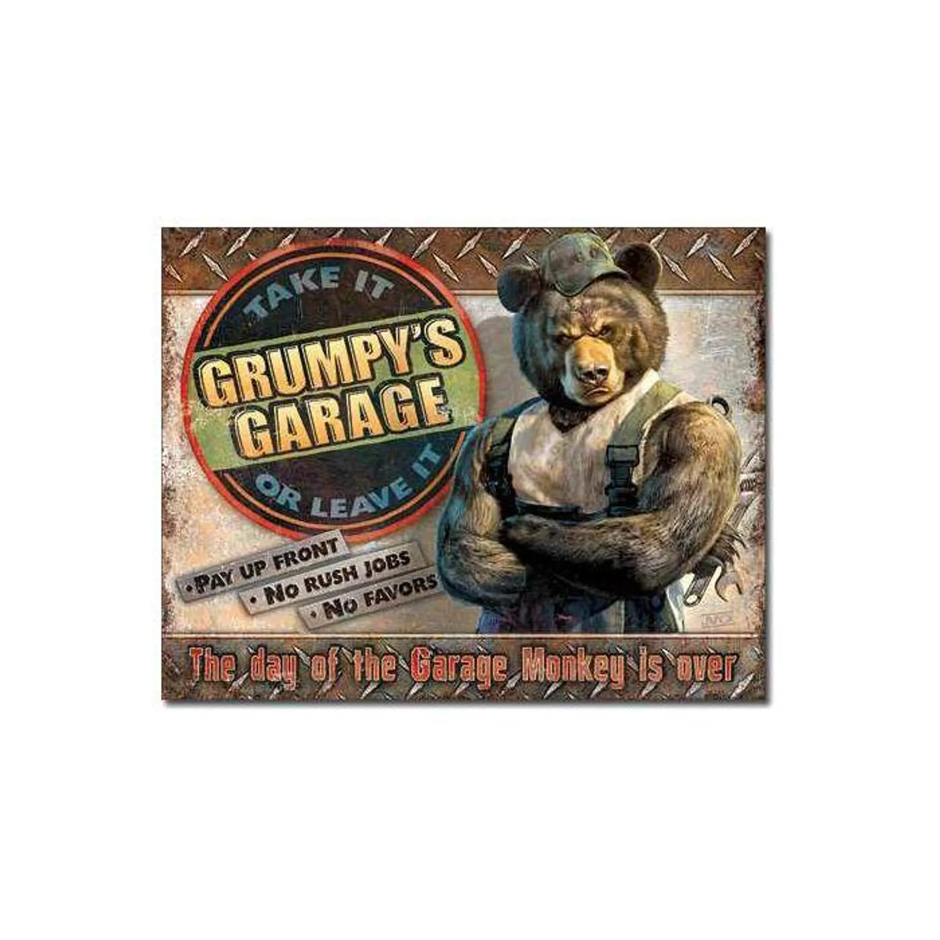 Grumpy's Garage Tin Sign