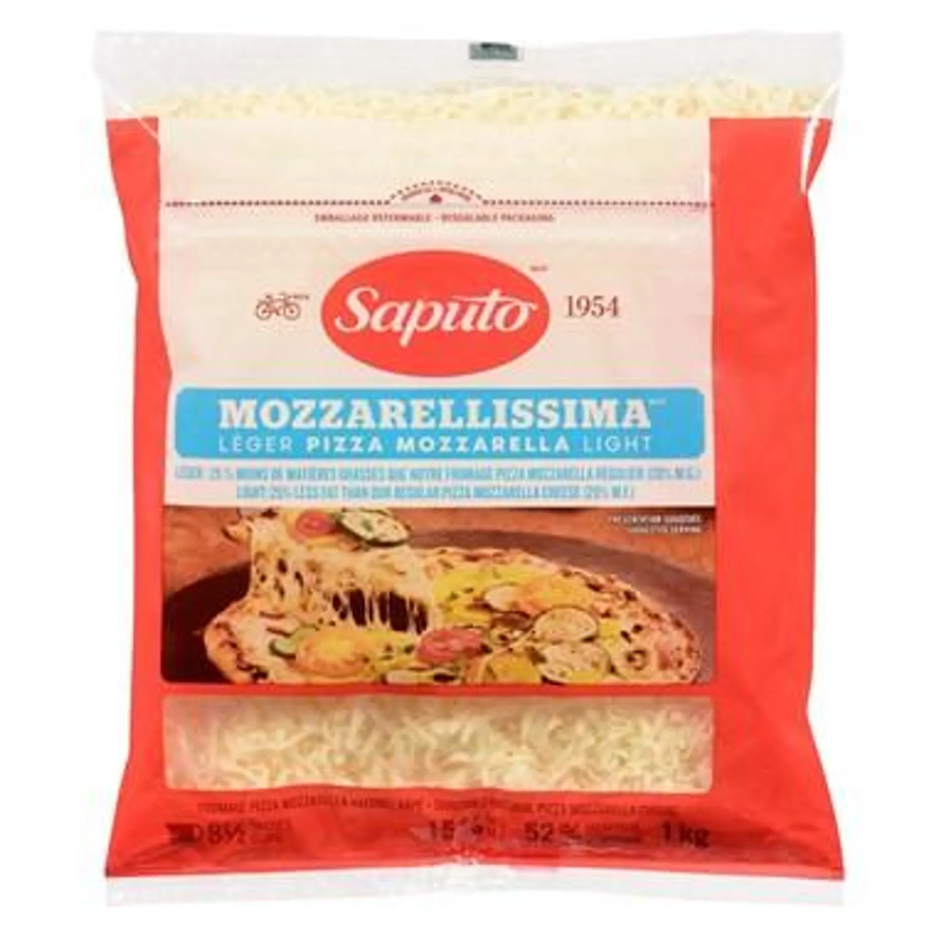 Mozzarellissima léger râpé 1 kg