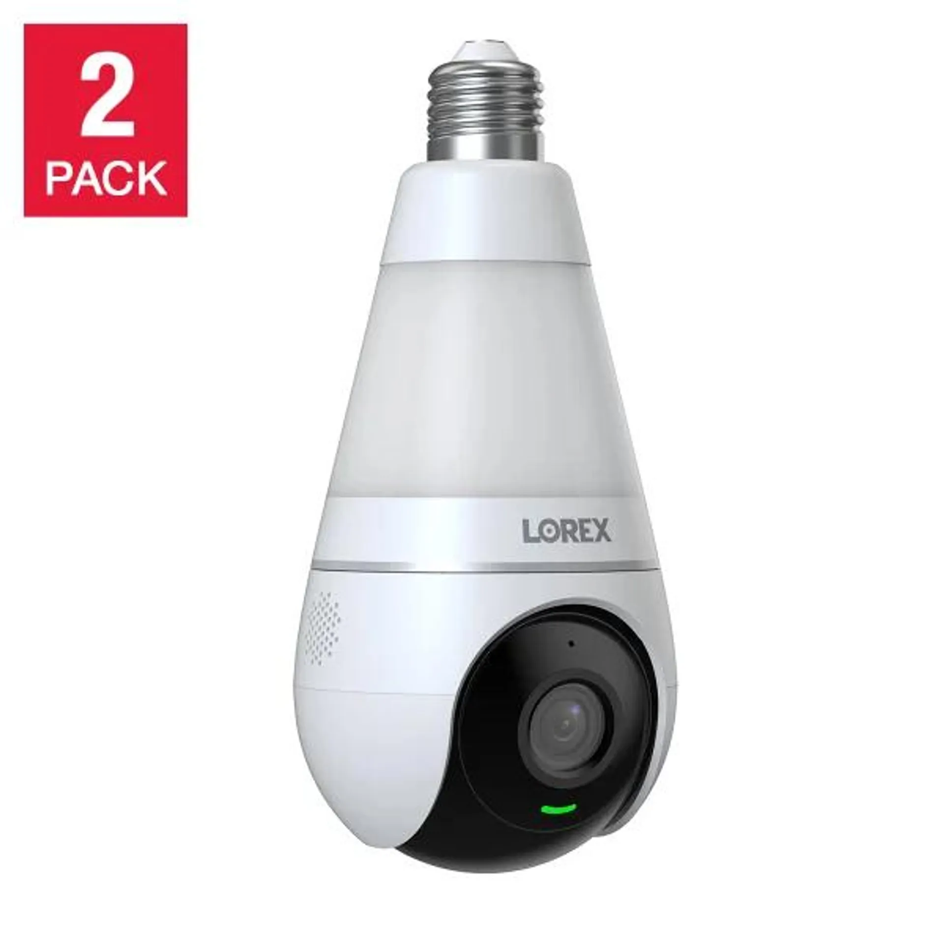 Lorex 2K Wi-Fi Smart Security Camera Lightbulb, 2-pack