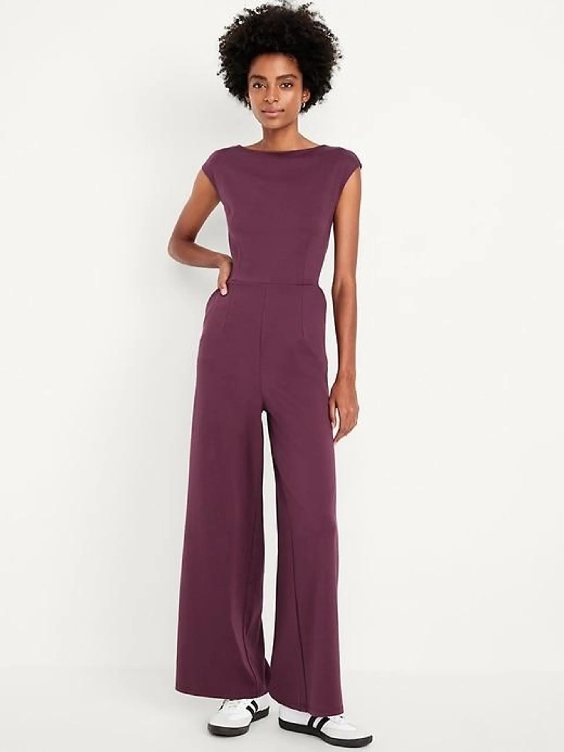 Ponte-Knit Jumpsuit