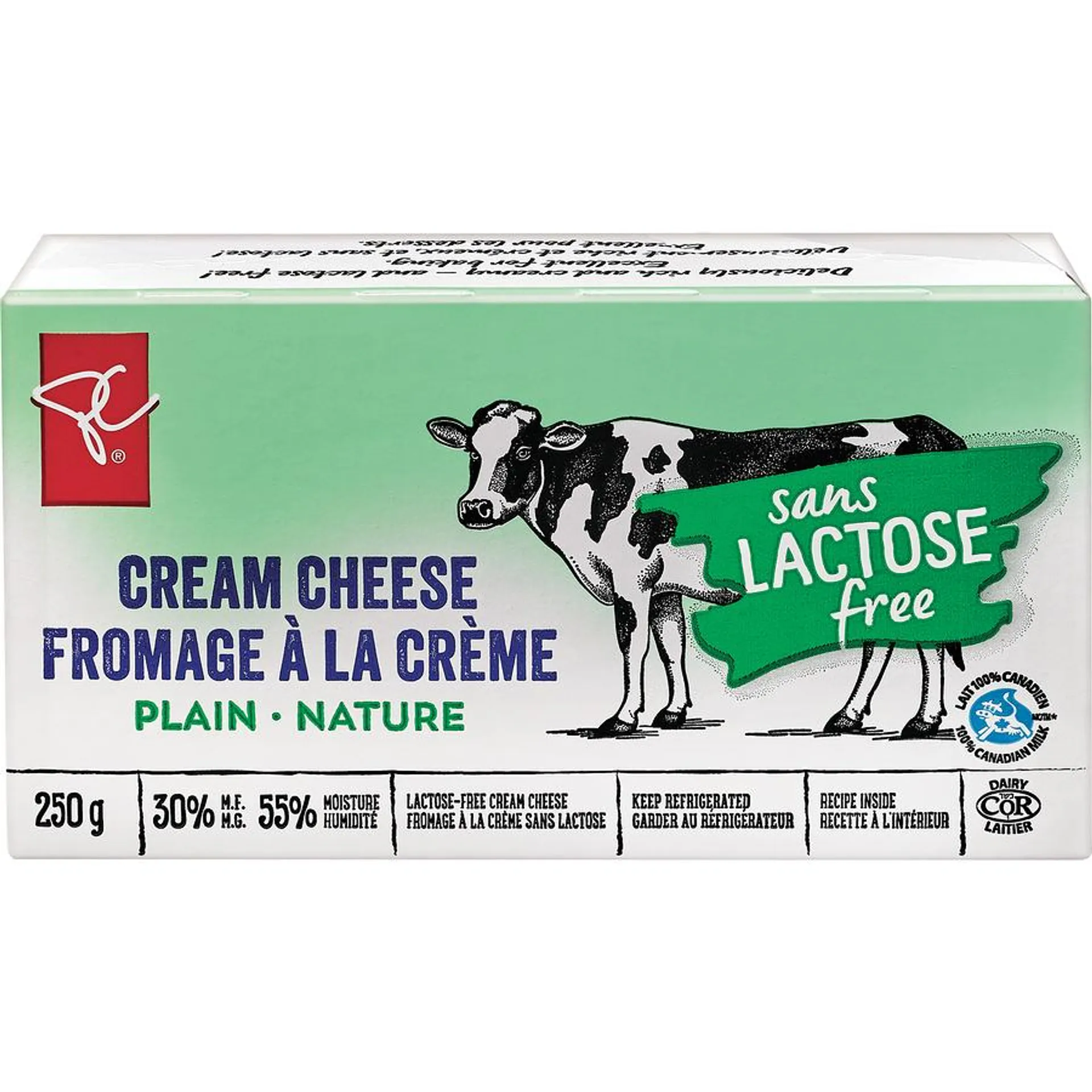 Lactose Free Plain Cream Cheese