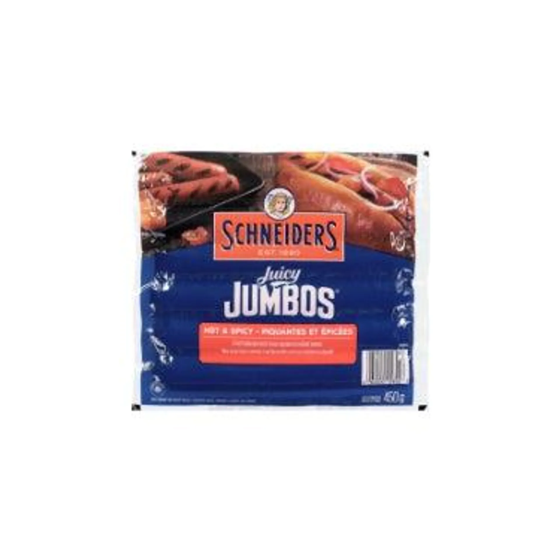 SCHNEIDERS Juicy Jumbos Sausage Hot&Spicy Flavor 450g