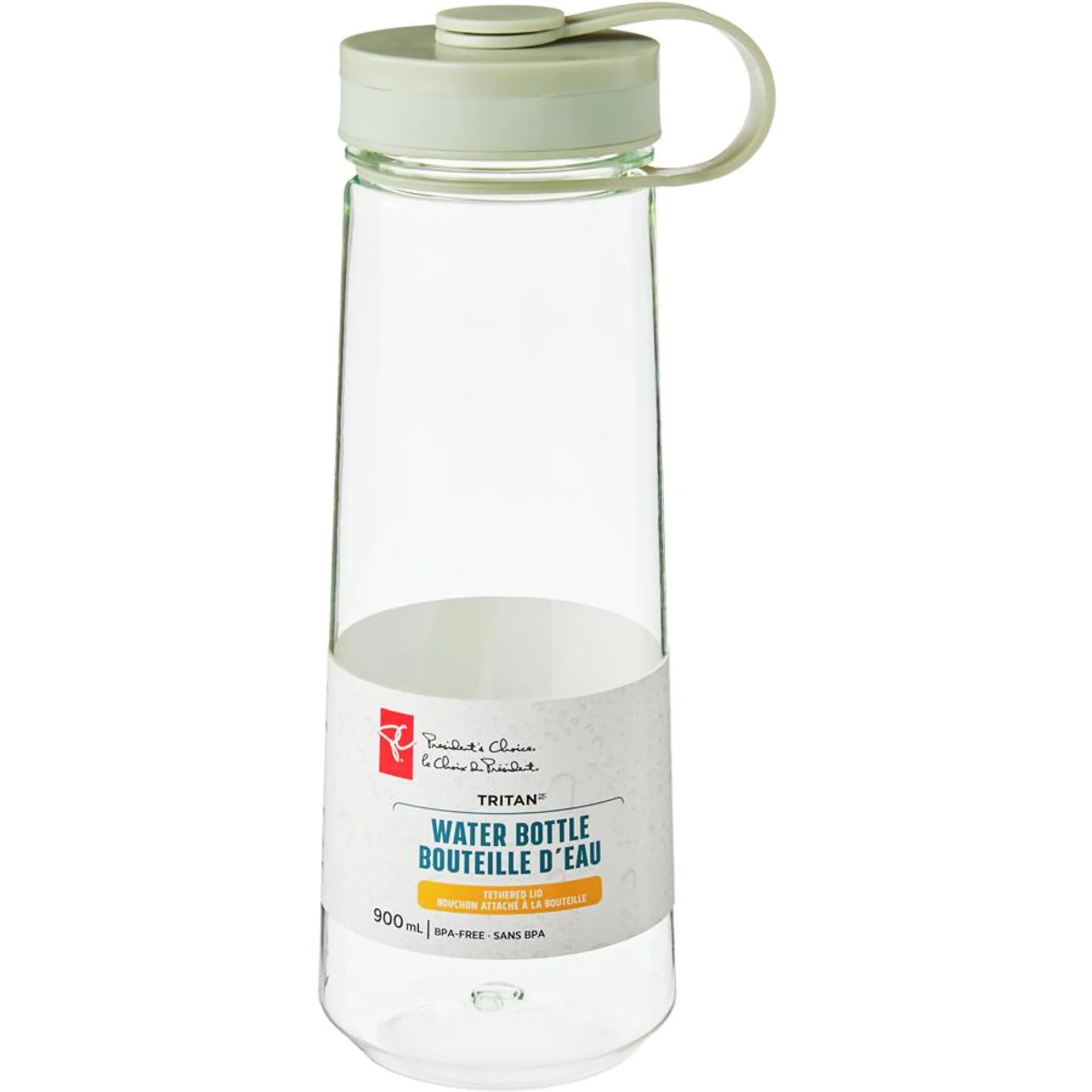 Tethered Lid Tritan Water Bottle - Sage Green