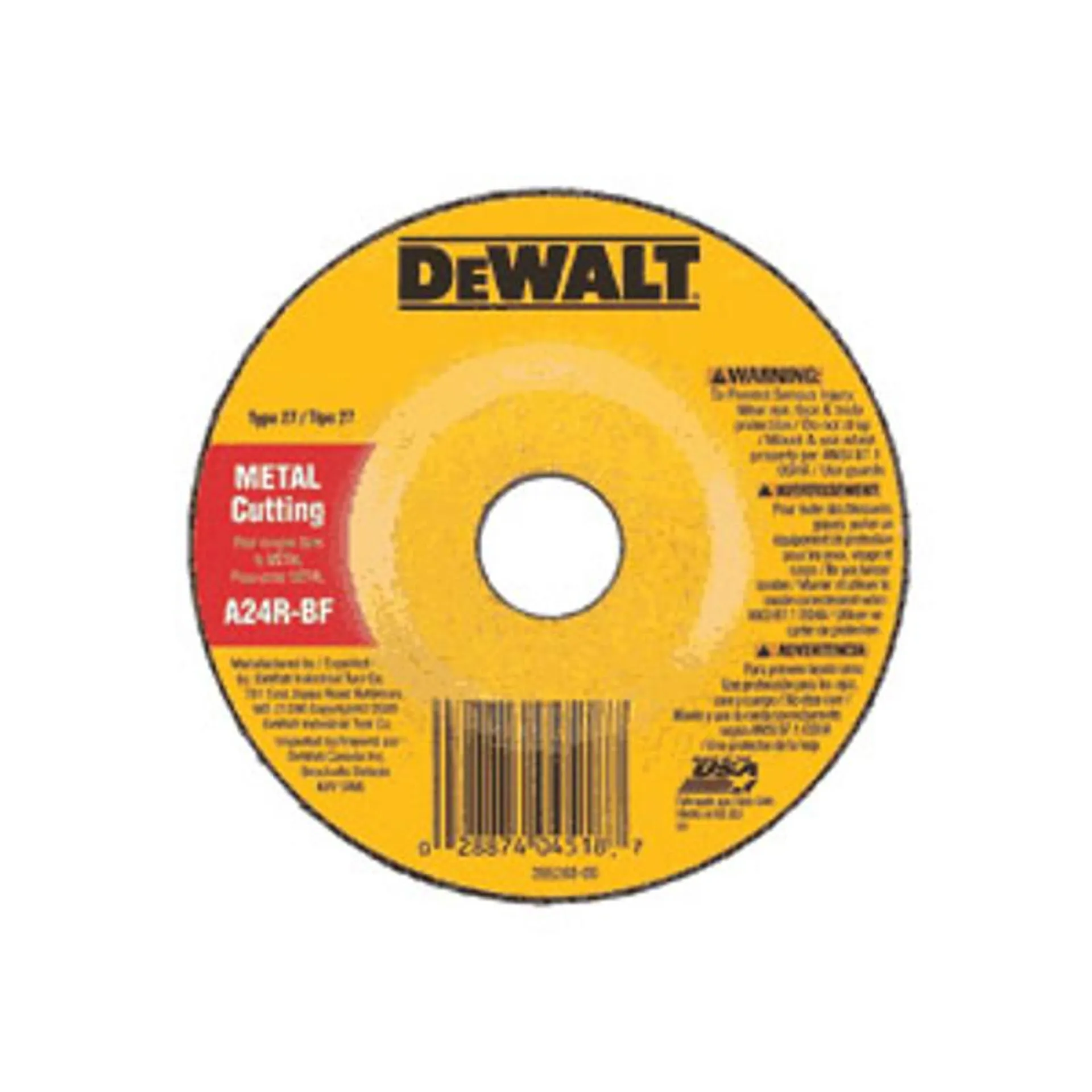 GRINDING WHEEL 4 1/2IN. X1/4IN. X7/8IN. DEWALT DW4514